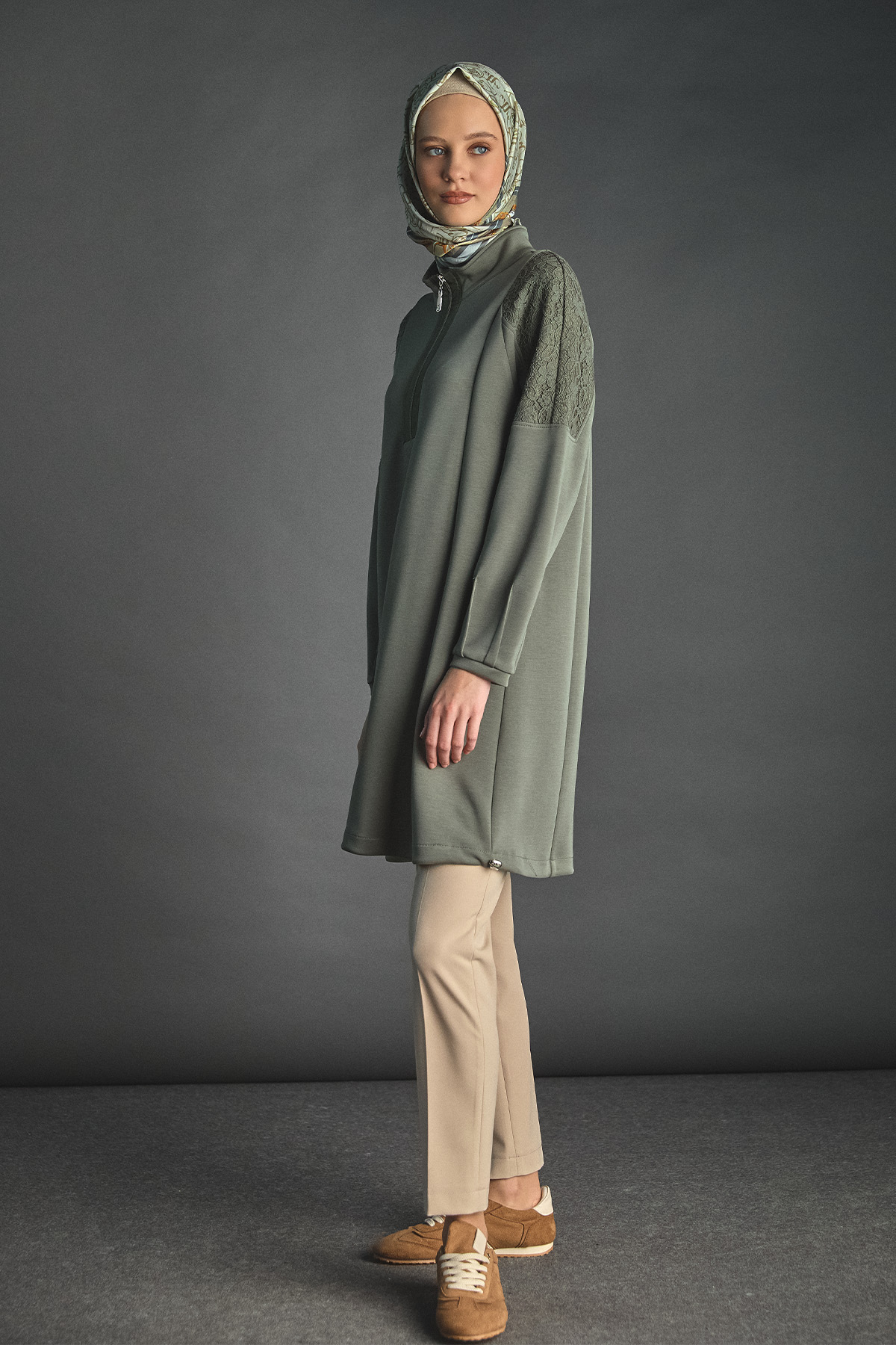 Dantel Mixli Spor Tunik