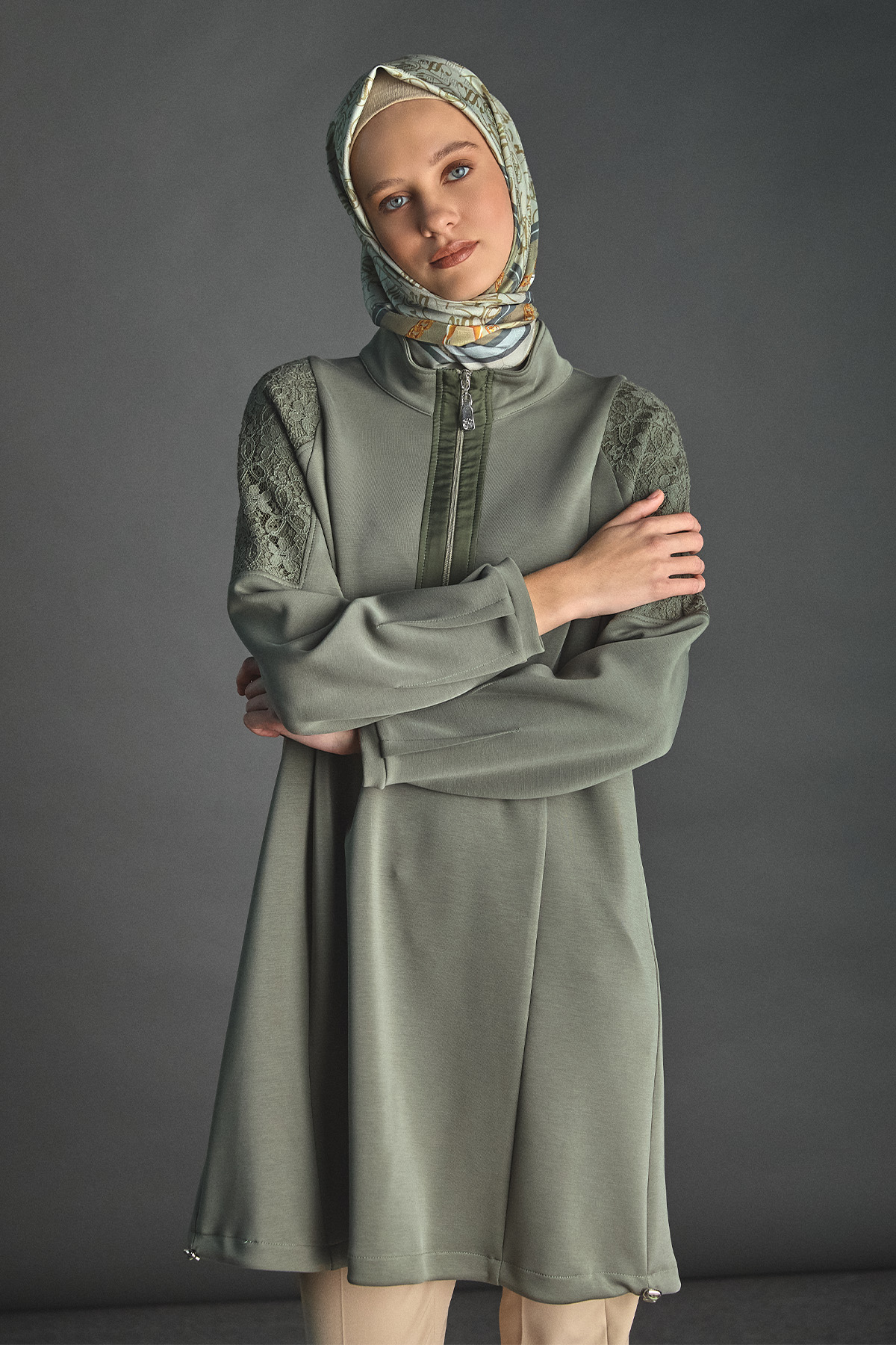 Dantel Mixli Spor Tunik