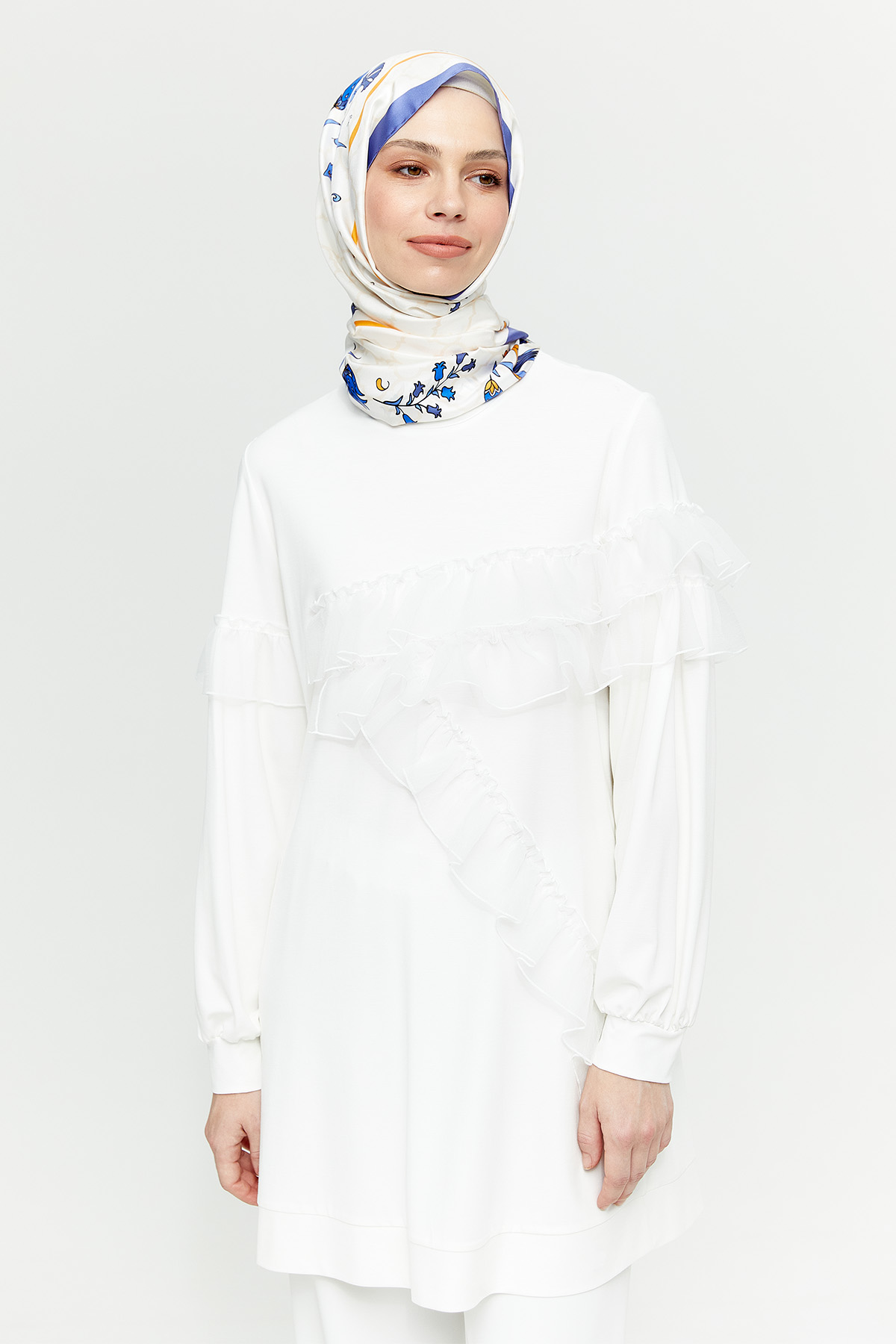 Organze Volanlı Tunik