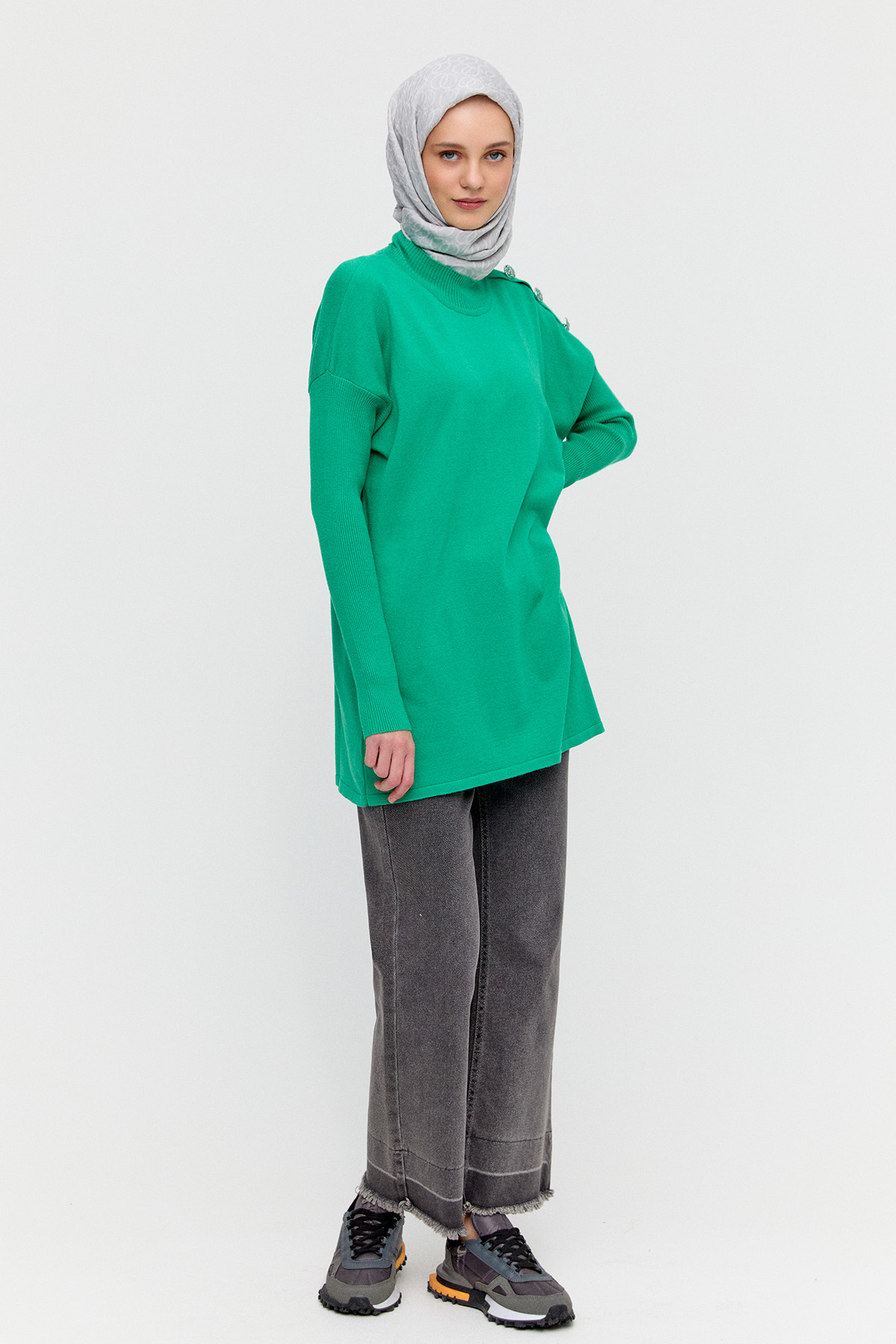 Yarım Balıkçı Yaka Triko Bluz