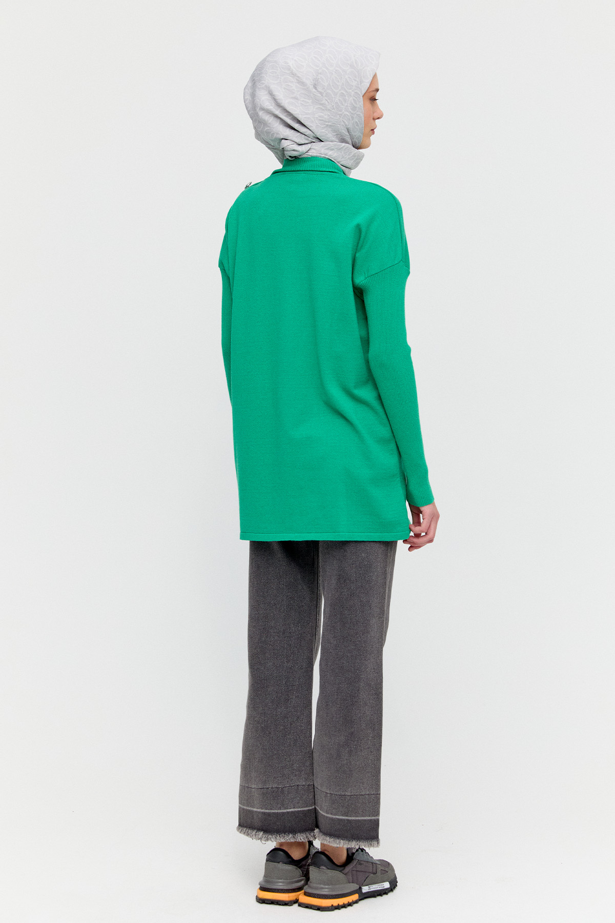 Yarım Balıkçı Yaka Triko Bluz