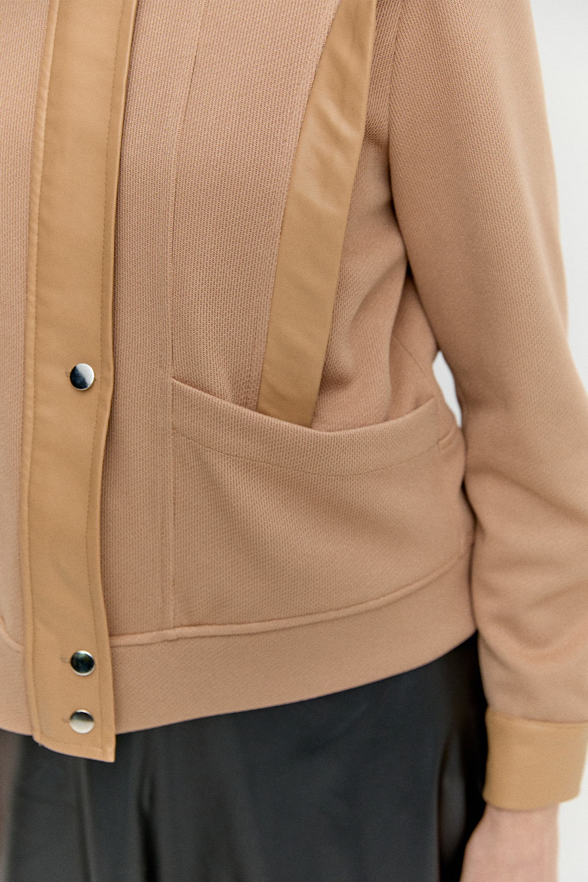 Yüksek Yakalı Örme Ceket, Tesettür Giyim