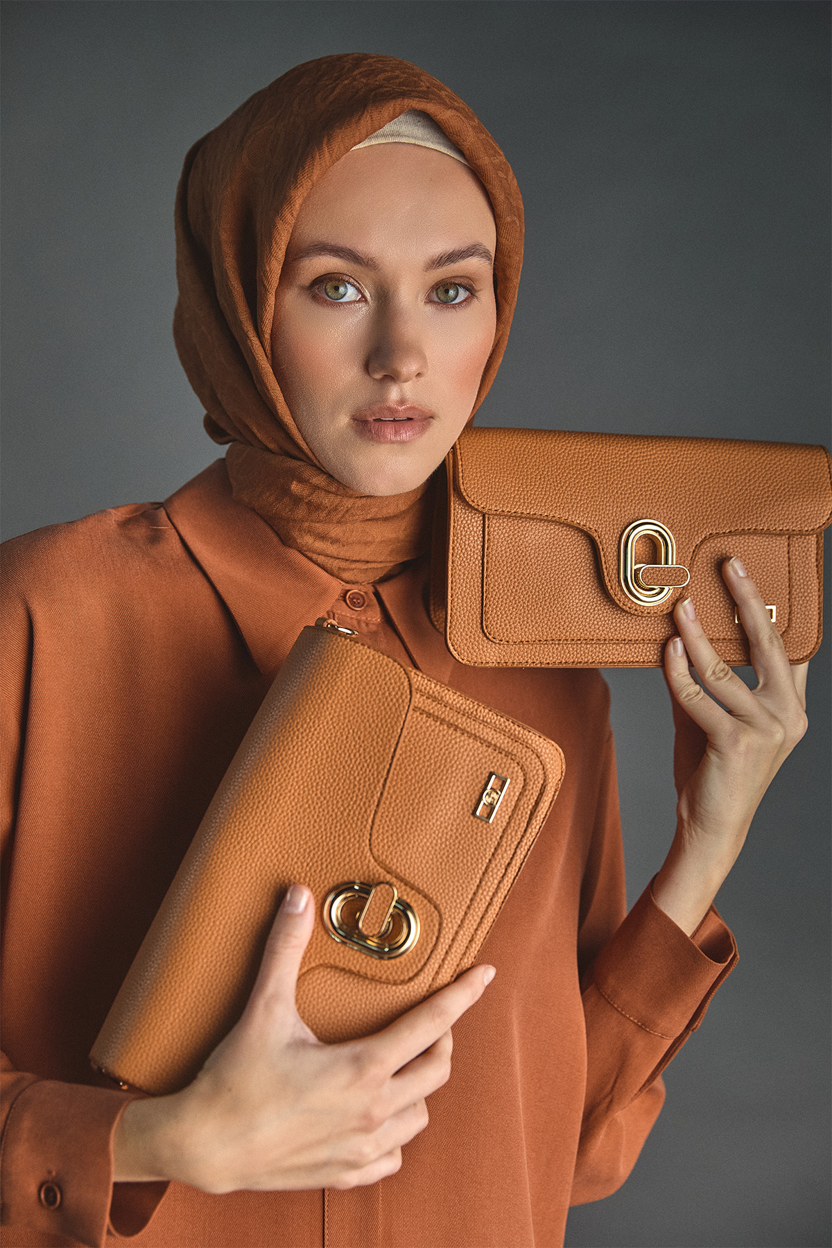 Çok Bölmeli Suni Deri Omuz Çantası