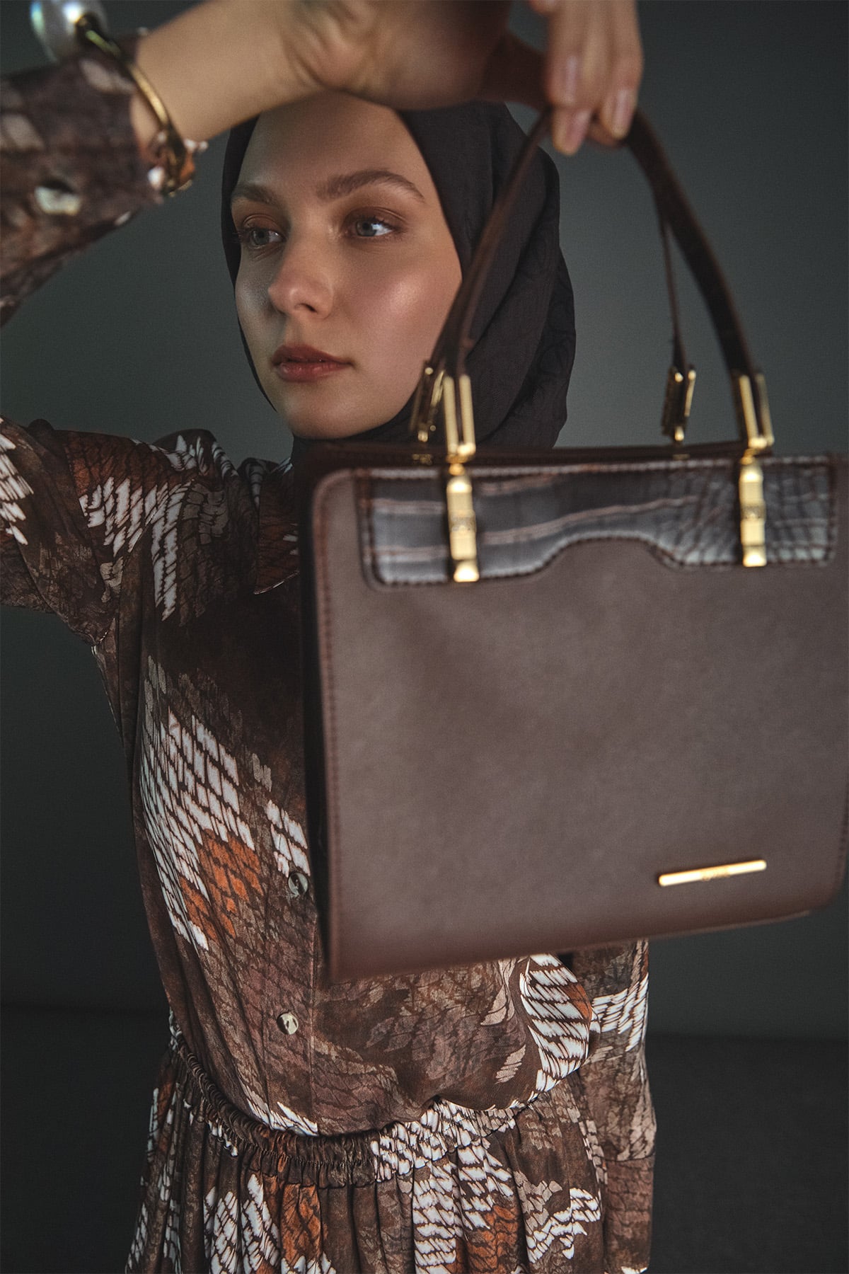 Croco Görünümlü Çanta