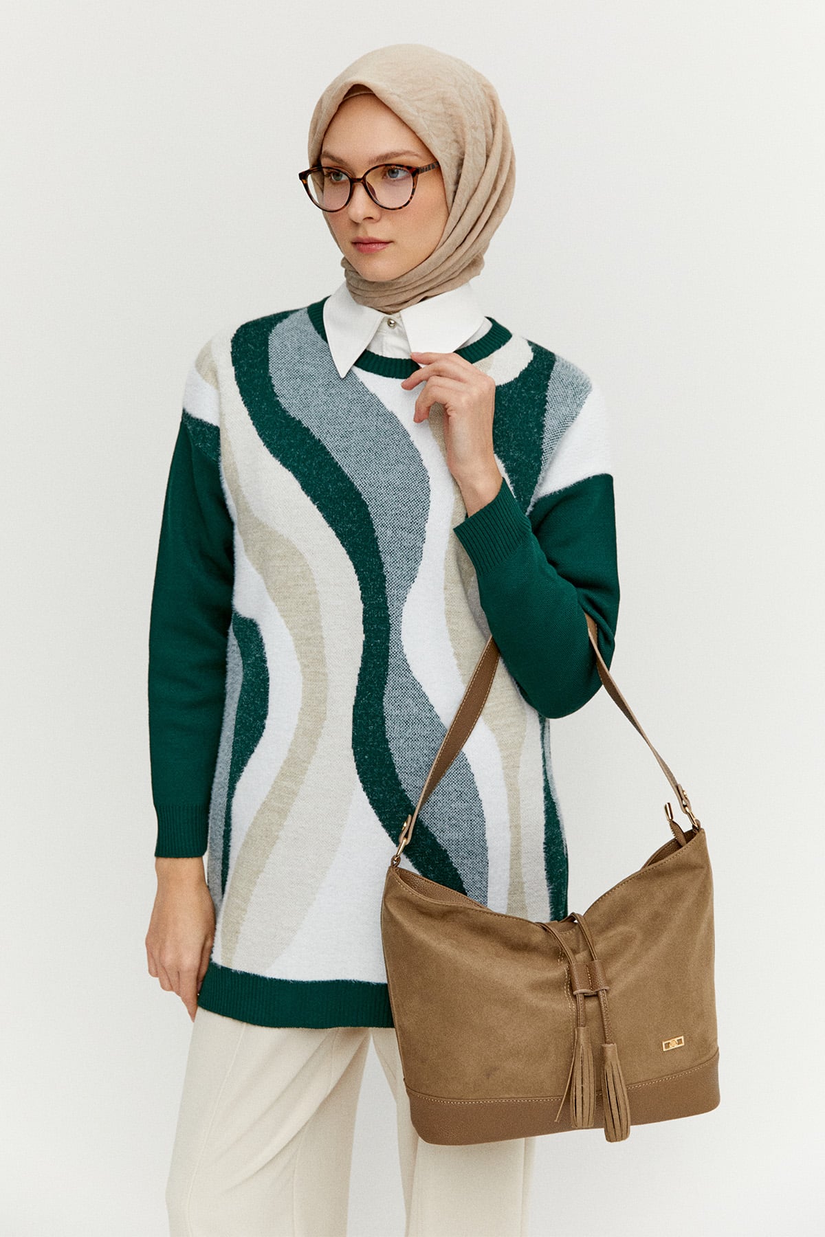 Geniş Hacimli Kol Çantası, Tesettür Giyim