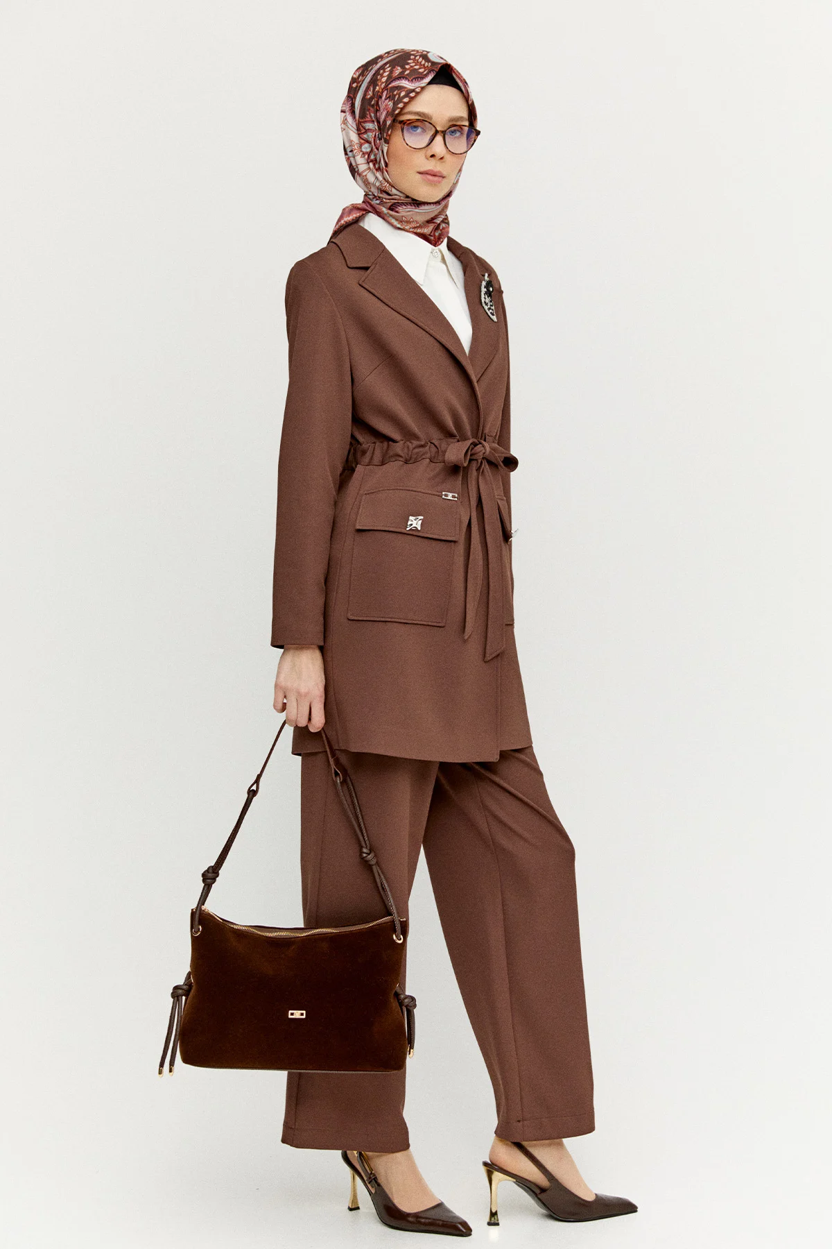 Geniş Hacimli Fermuarlı Kol Çantası, Tesettür Giyim