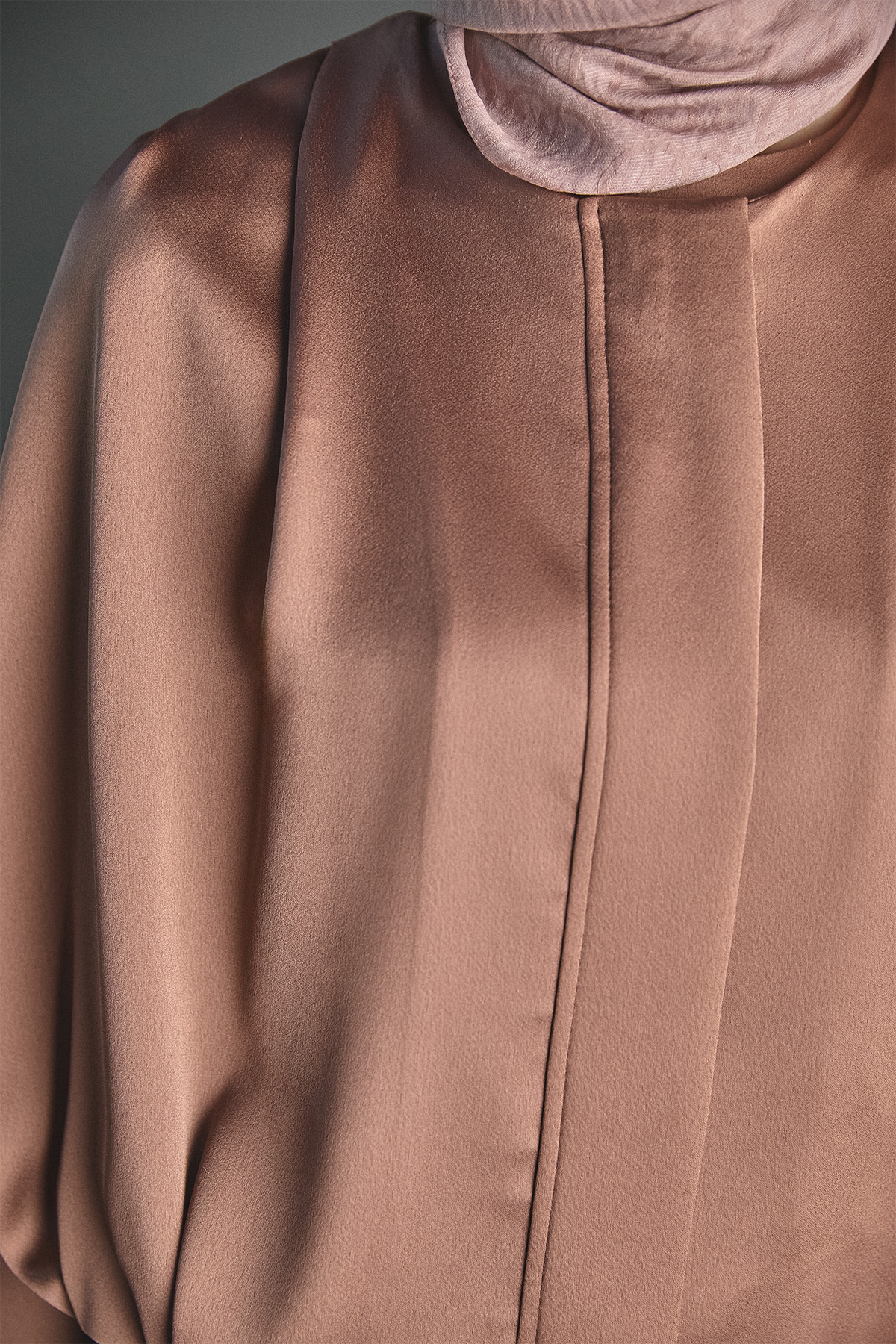 Yelekli Elbise Saten İkili Takım