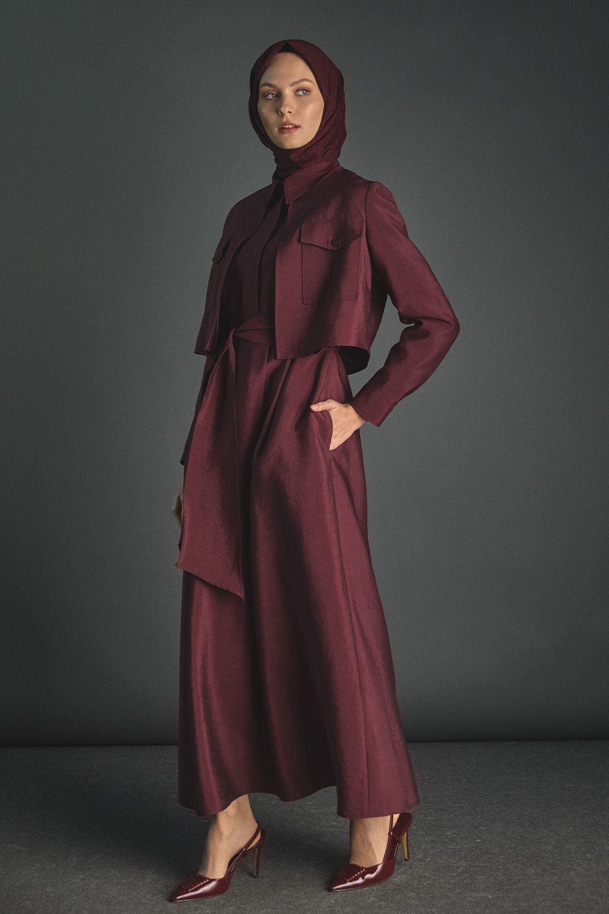 Ceketli Elbise İkili Takım