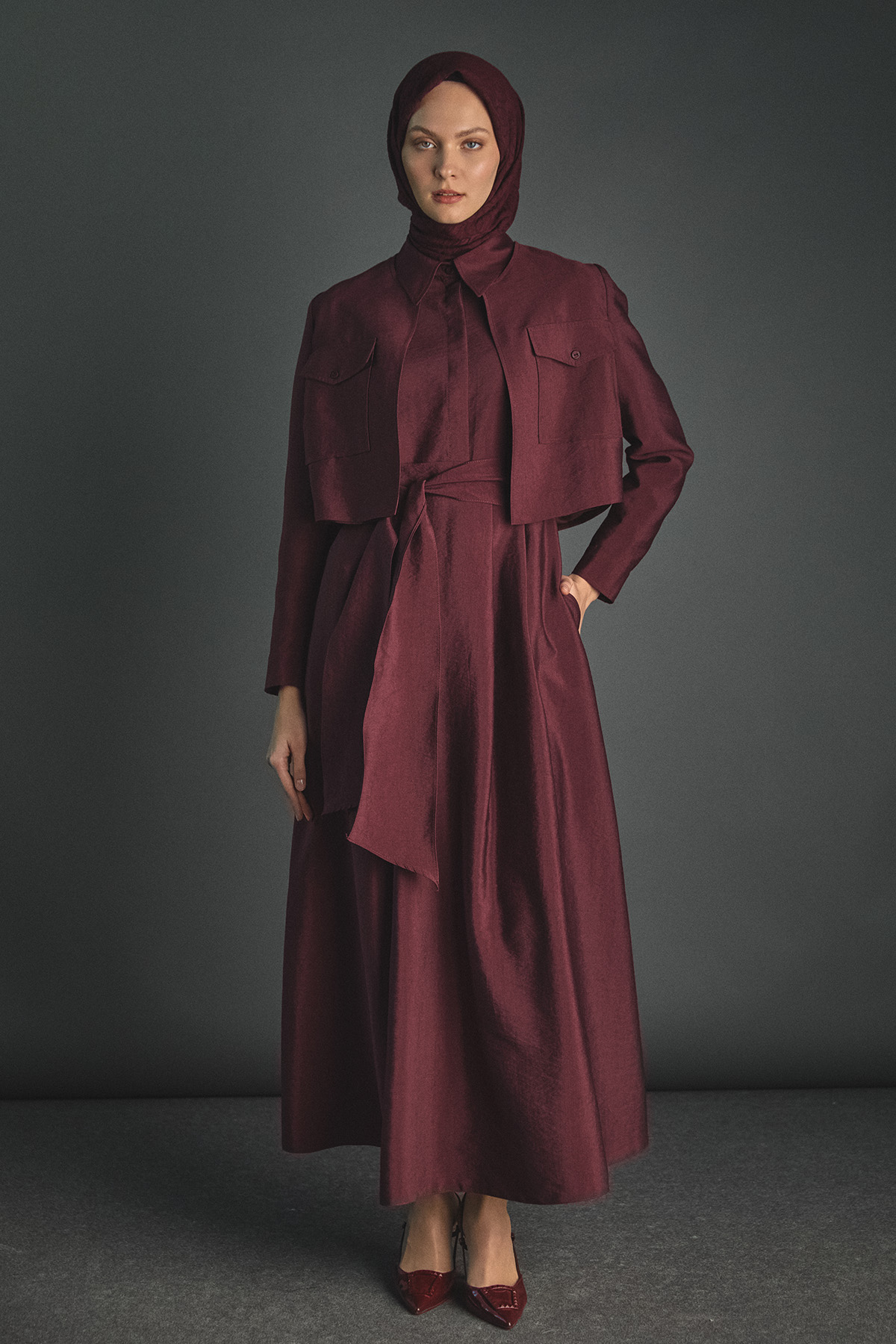 Ceketli Elbise İkili Takım