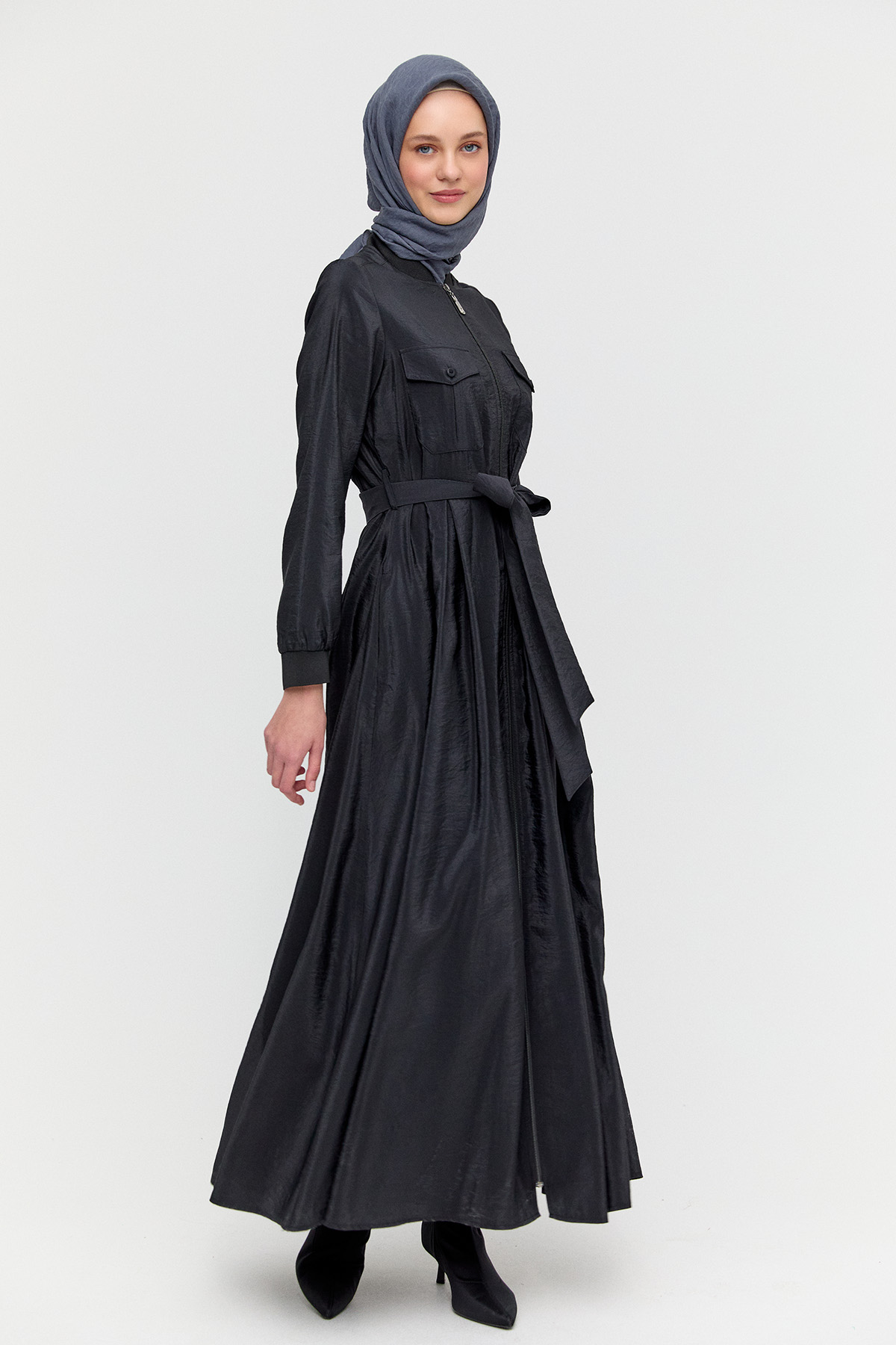 Kuşaklı Bomber Elbise