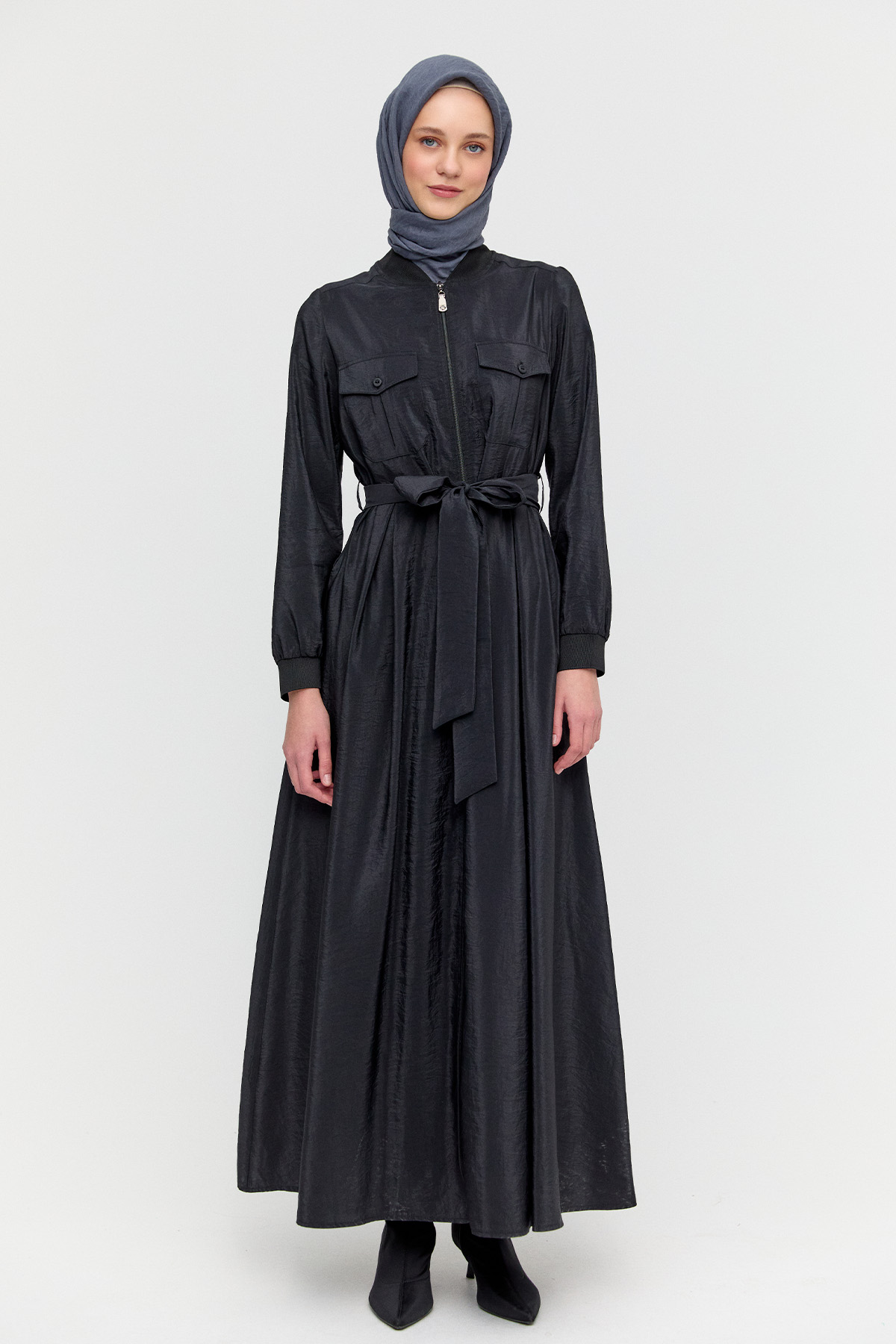 Kuşaklı Bomber Elbise