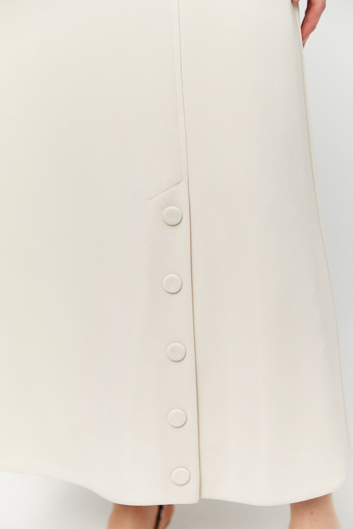 Süs Düğmeli Evaze Etek, Tesettür Giyim