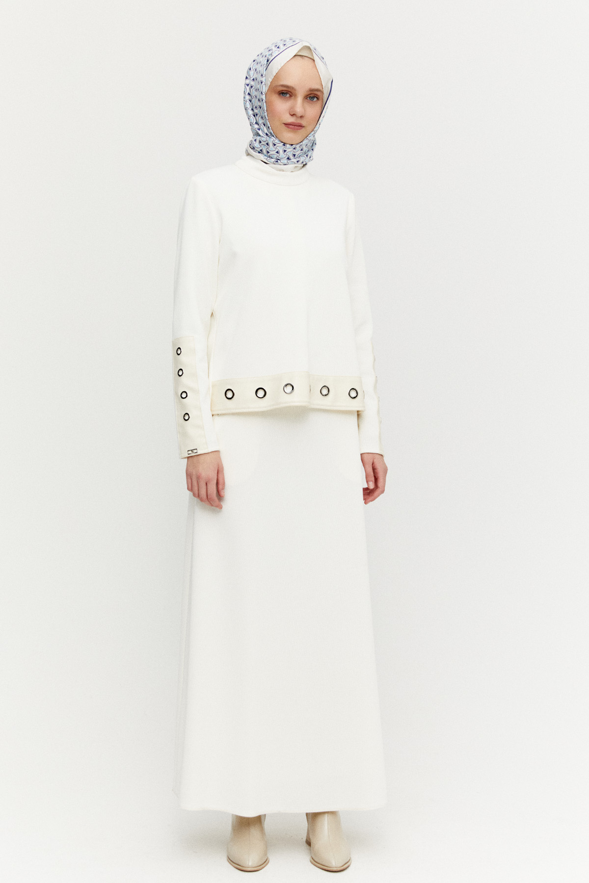 Çift Cepli Örme Etek