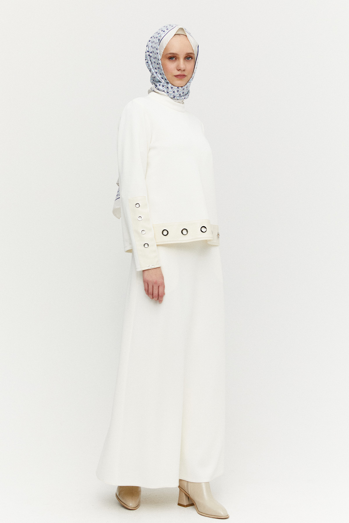 Çift Cepli Örme Etek