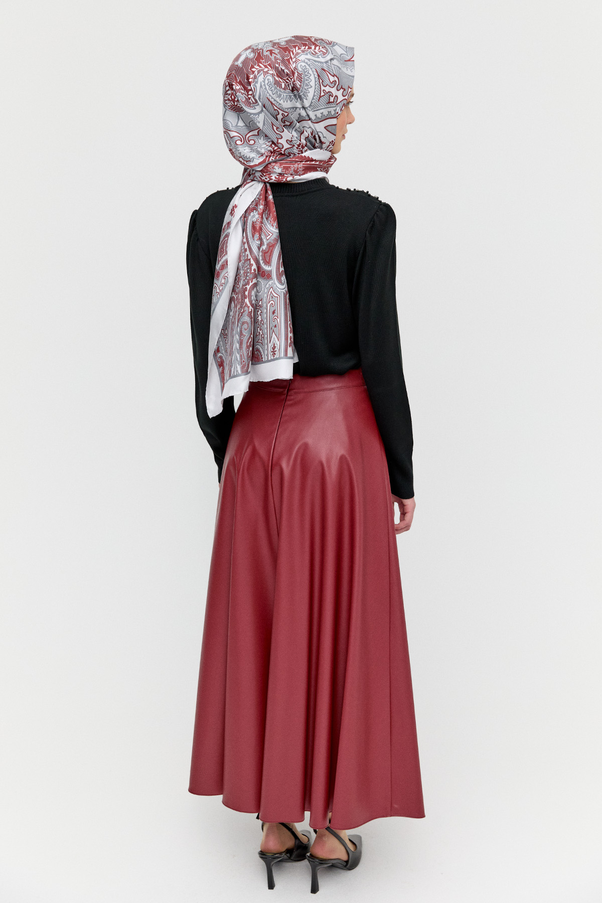 Suni Deri Kloş Etek