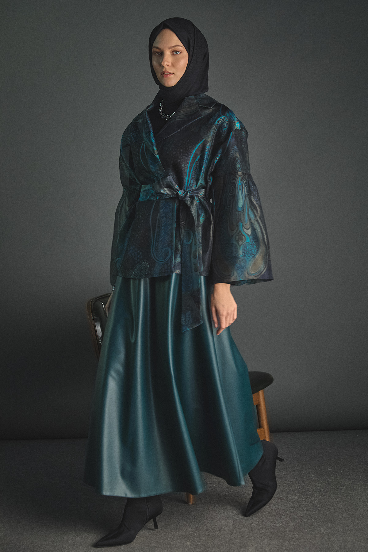 Suni Deri Kloş Etek