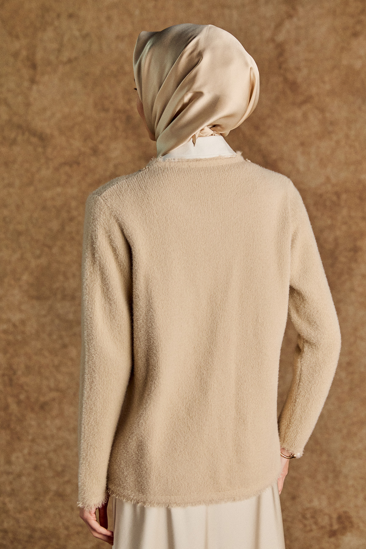 Taş Detaylı Kopçalı Triko Hırka