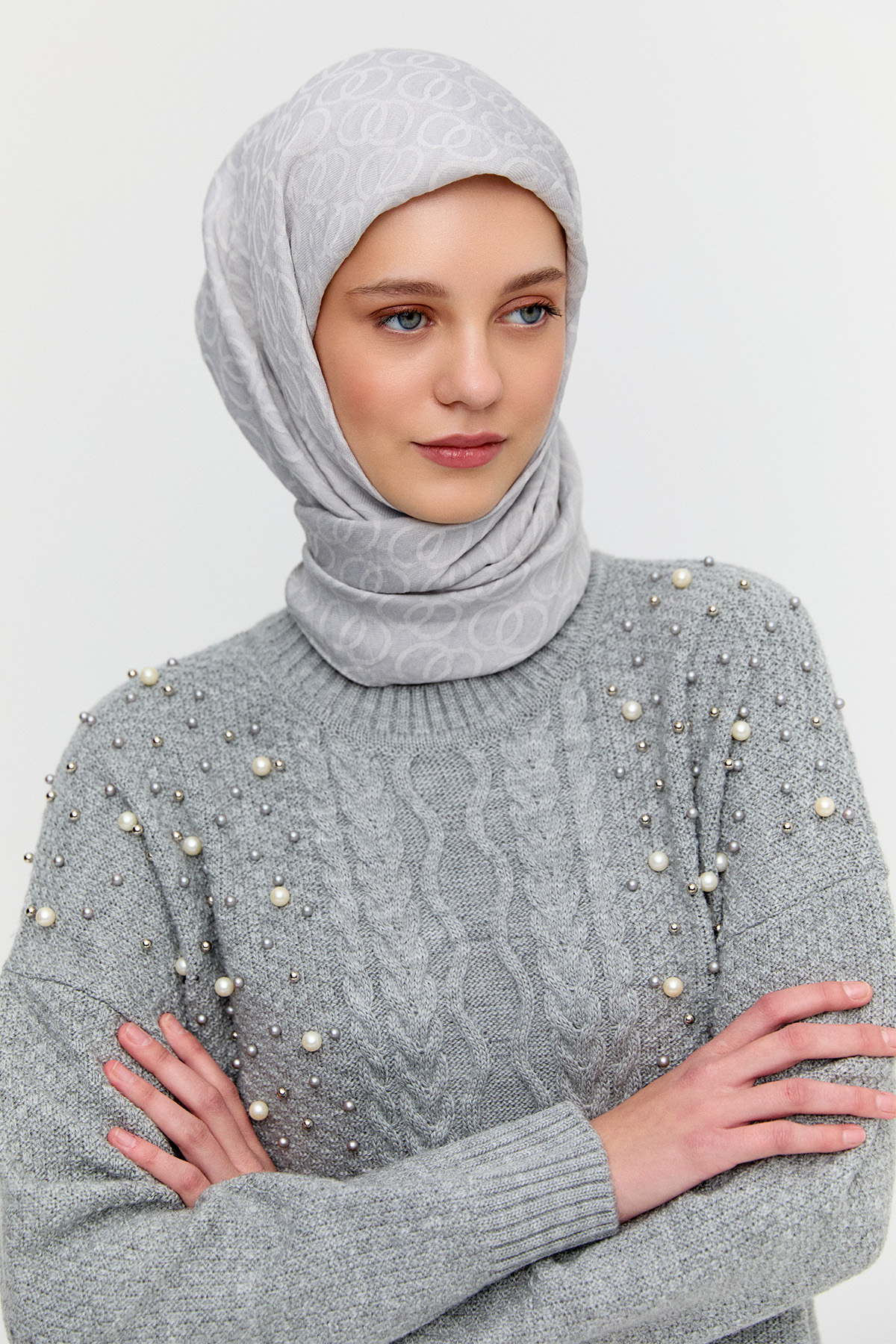 Taş Detaylı Triko Tunik