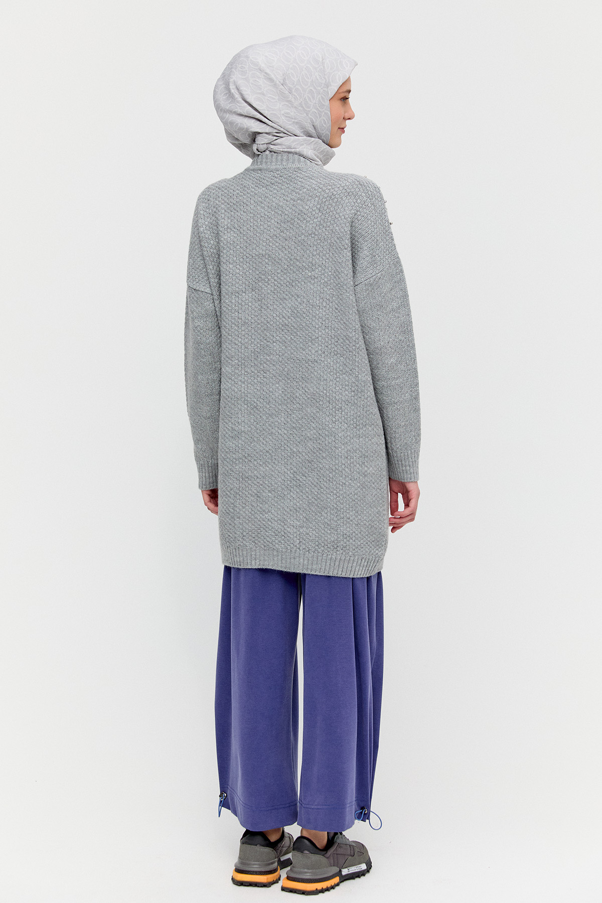 Taş Detaylı Triko Tunik