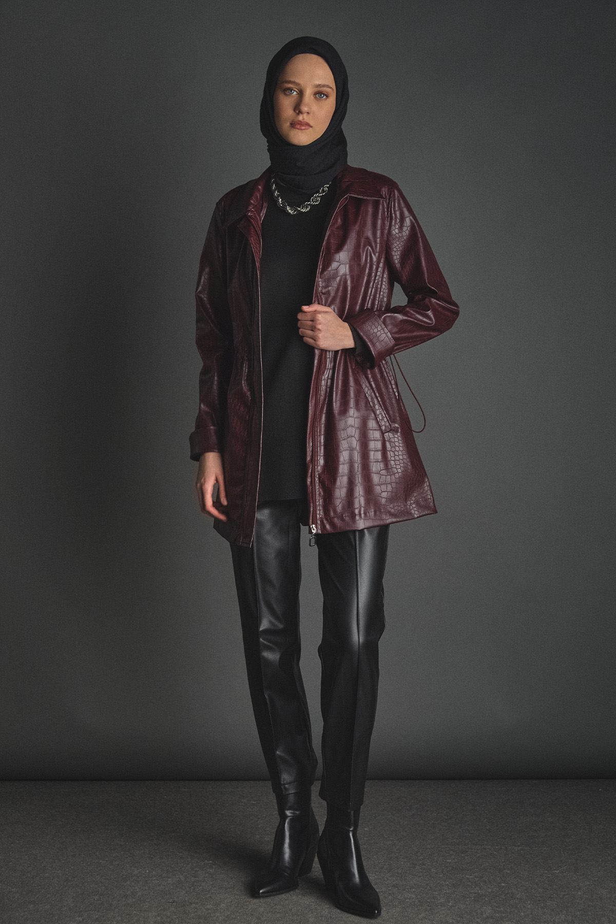 Croco Görünümlü Kap