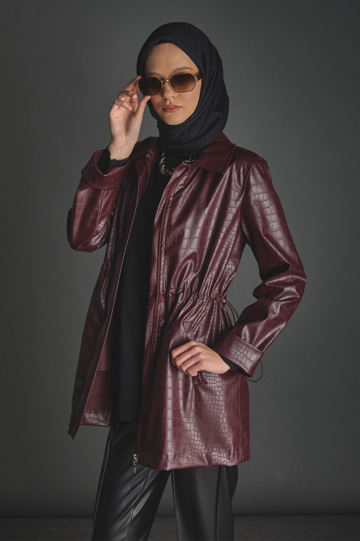 Croco Görünümlü Kap