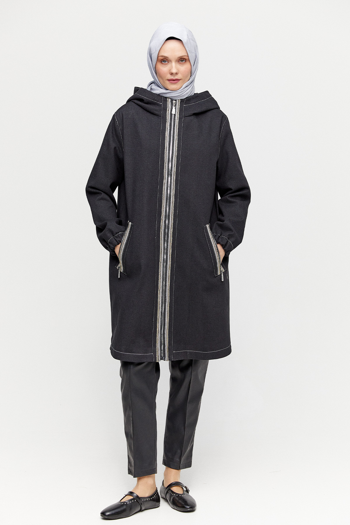Kapüşonlu Oversize Kap