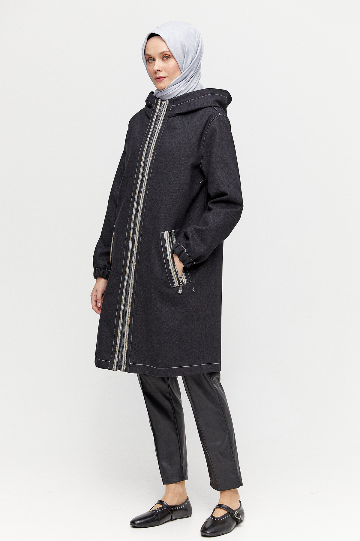Kapüşonlu Oversize Kap