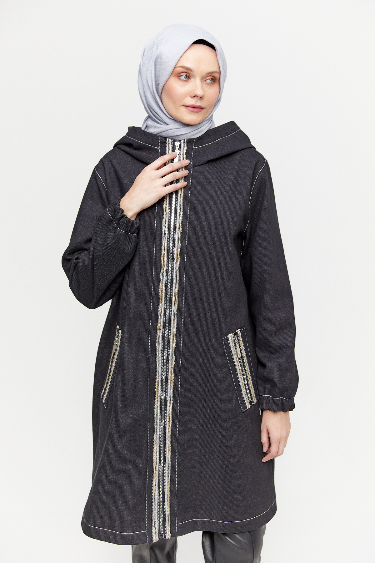 Kapüşonlu Oversize Kap