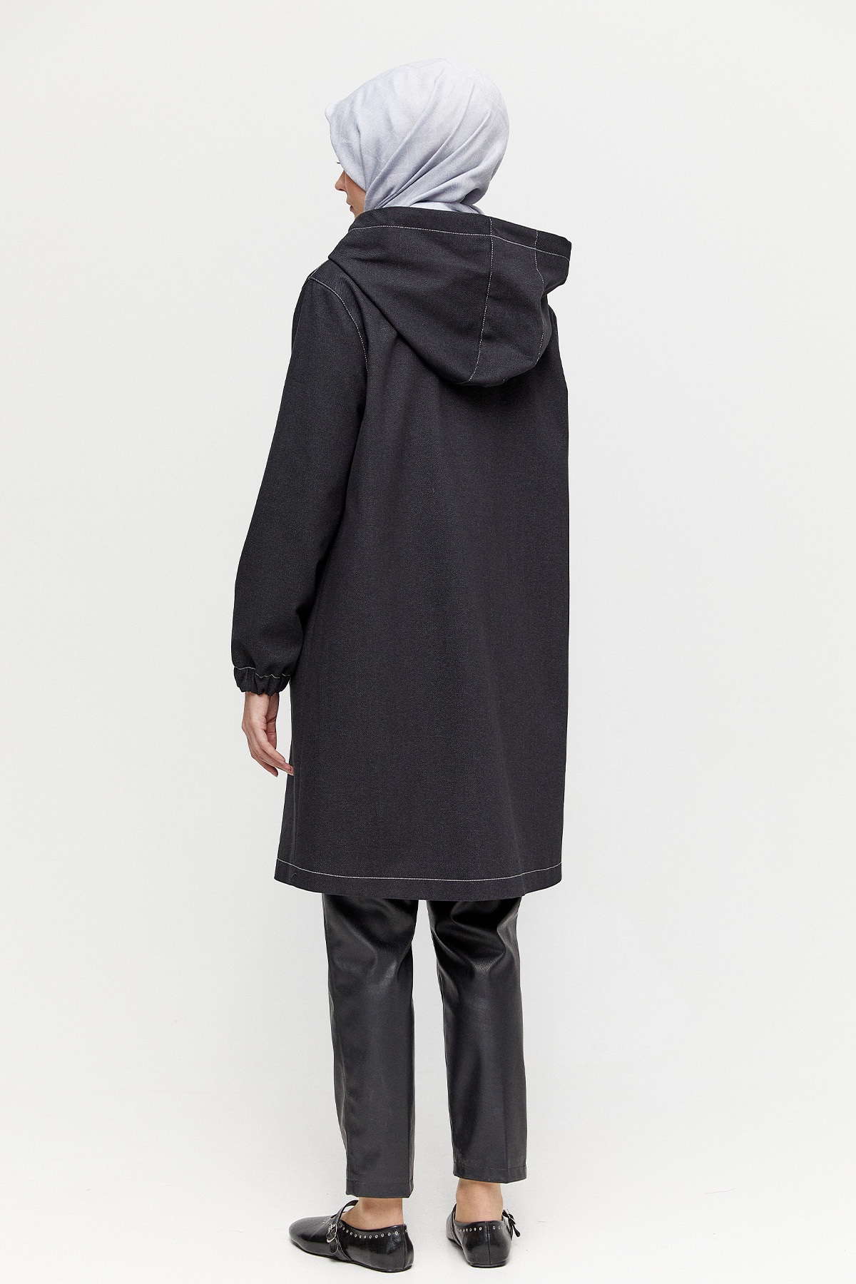 Kapüşonlu Oversize Kap