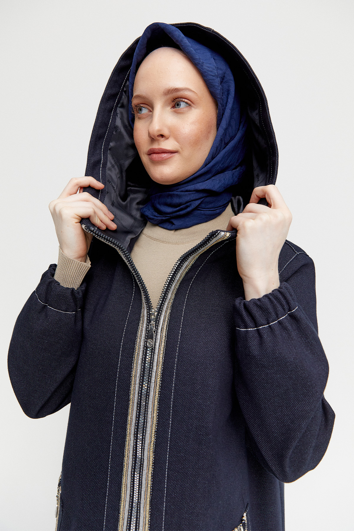 Kapüşonlu Oversize Kap