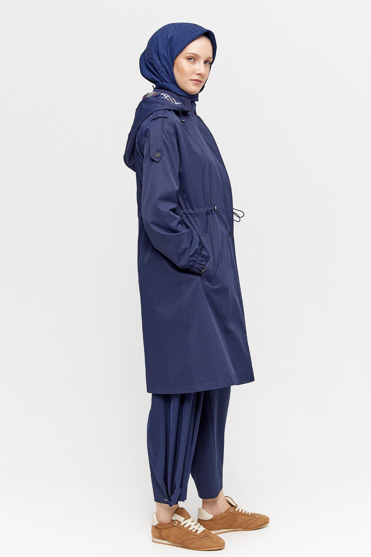 Yarım Peluş Astarlı Kap, Tesettür Giyim