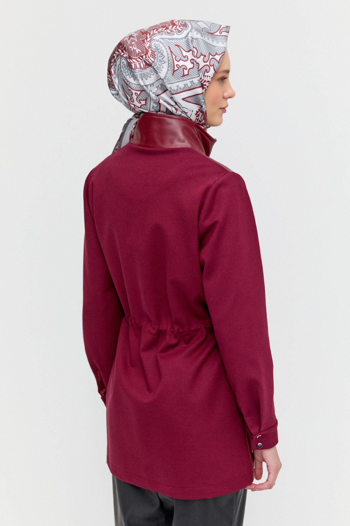 Fermuarlı Çift Cepli Suni Deri Kap