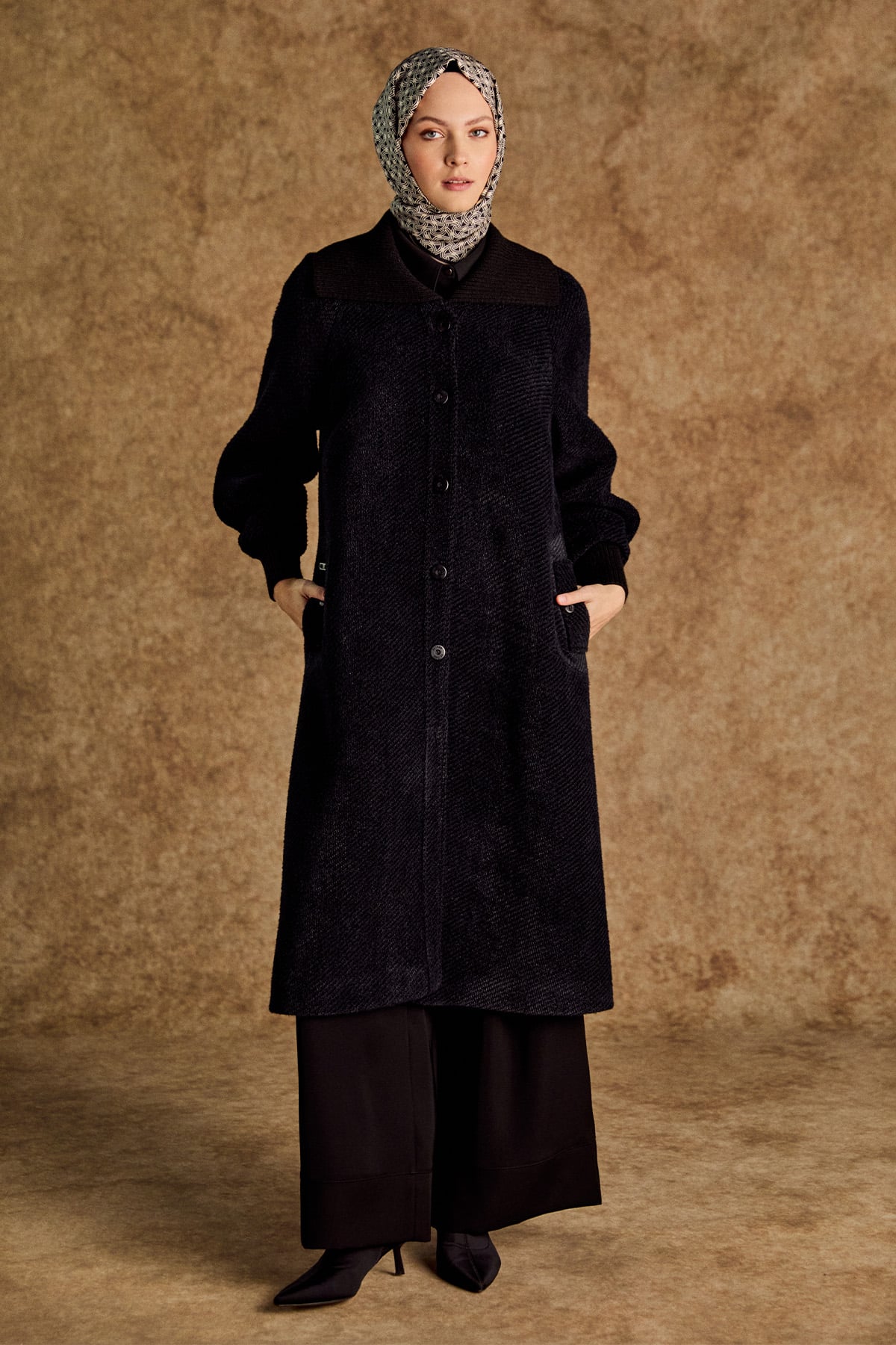 Ribanalı Denizci Yaka Cepli Kaban