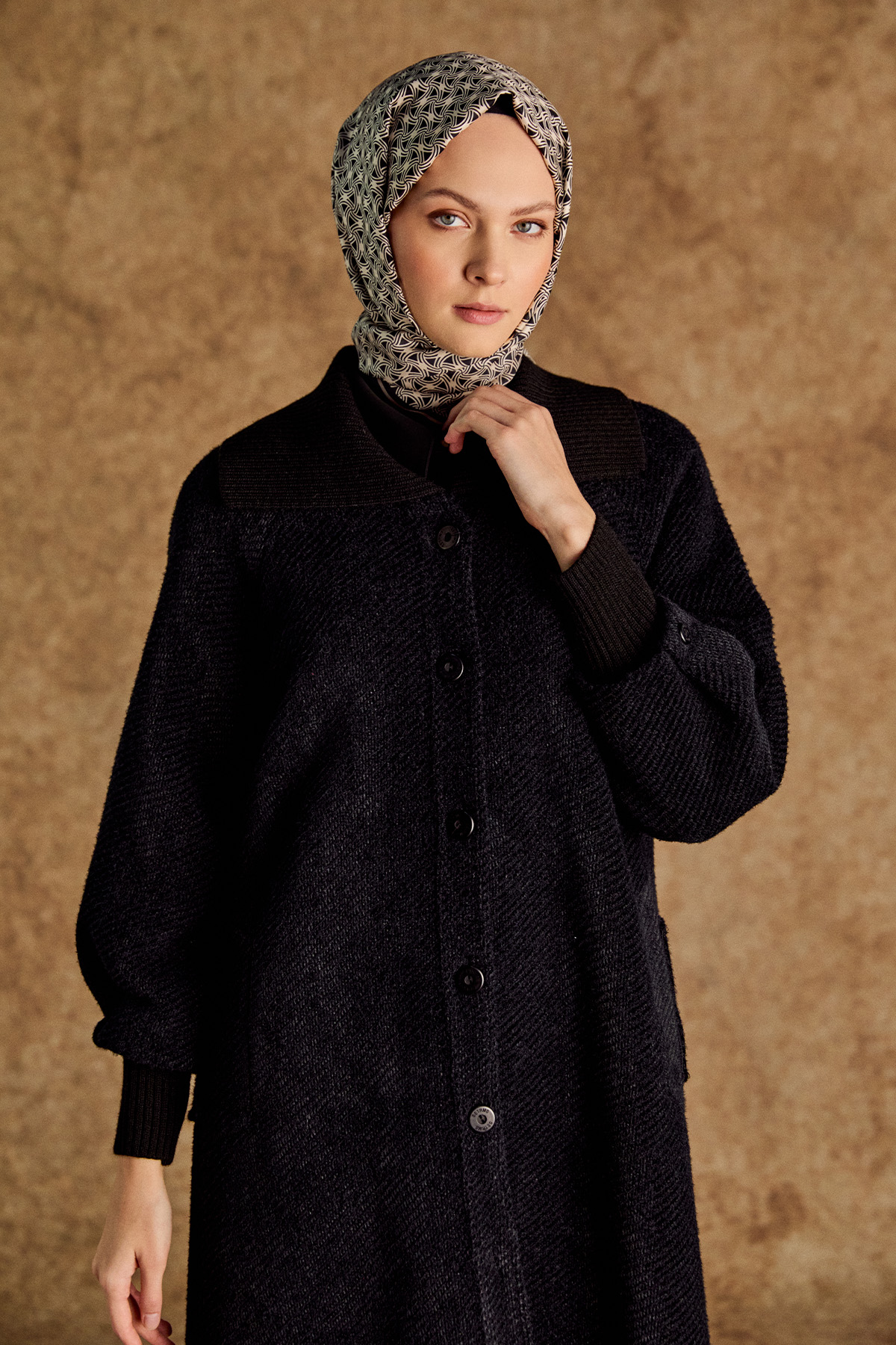 Ribanalı Denizci Yaka Cepli Kaban