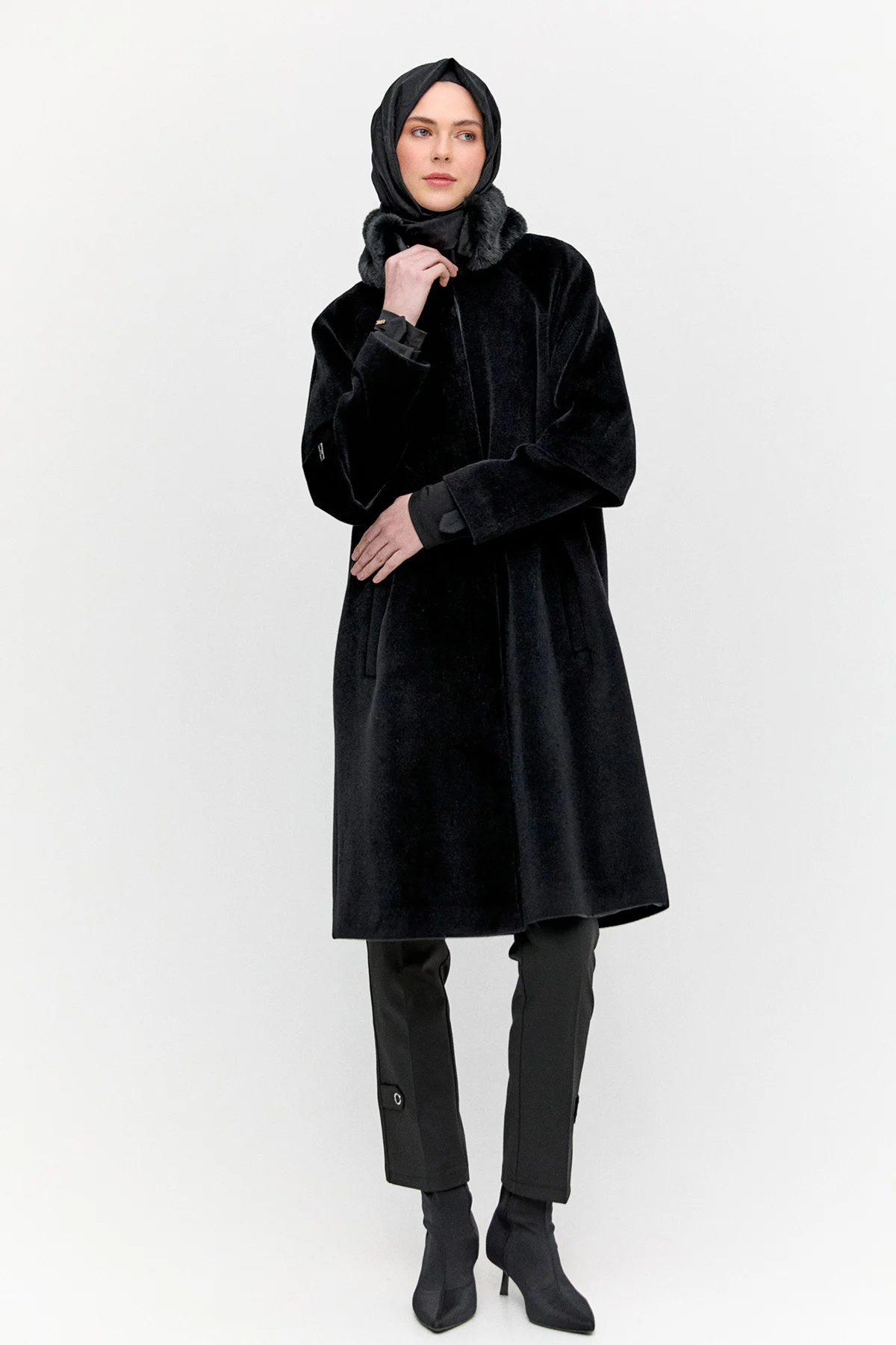 Kaşe Büyük Beden Kaban, Tesettür Giyim