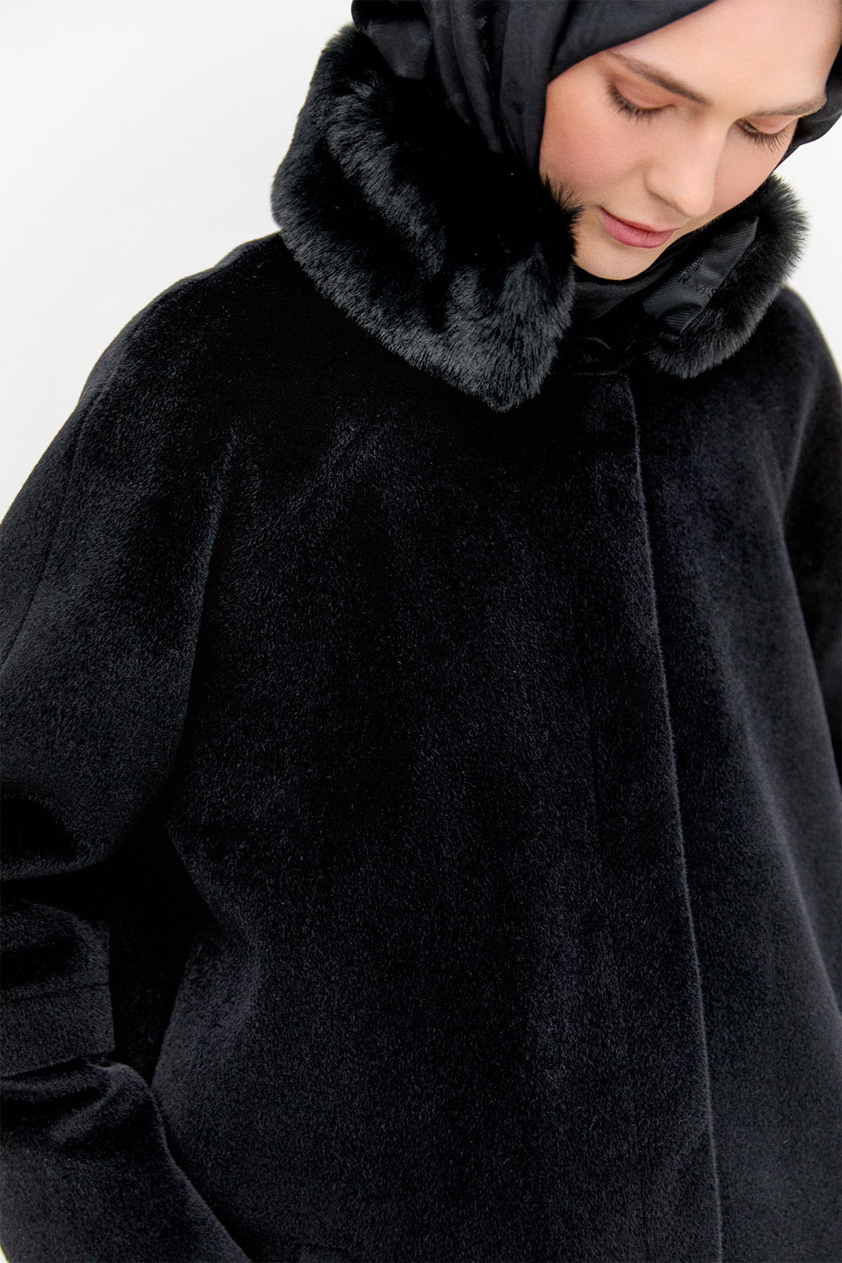 Kaşe Büyük Beden Kaban, Tesettür Giyim