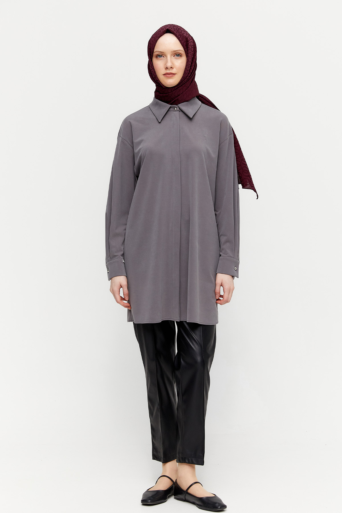 Havuç Kesim Deri Pantolon