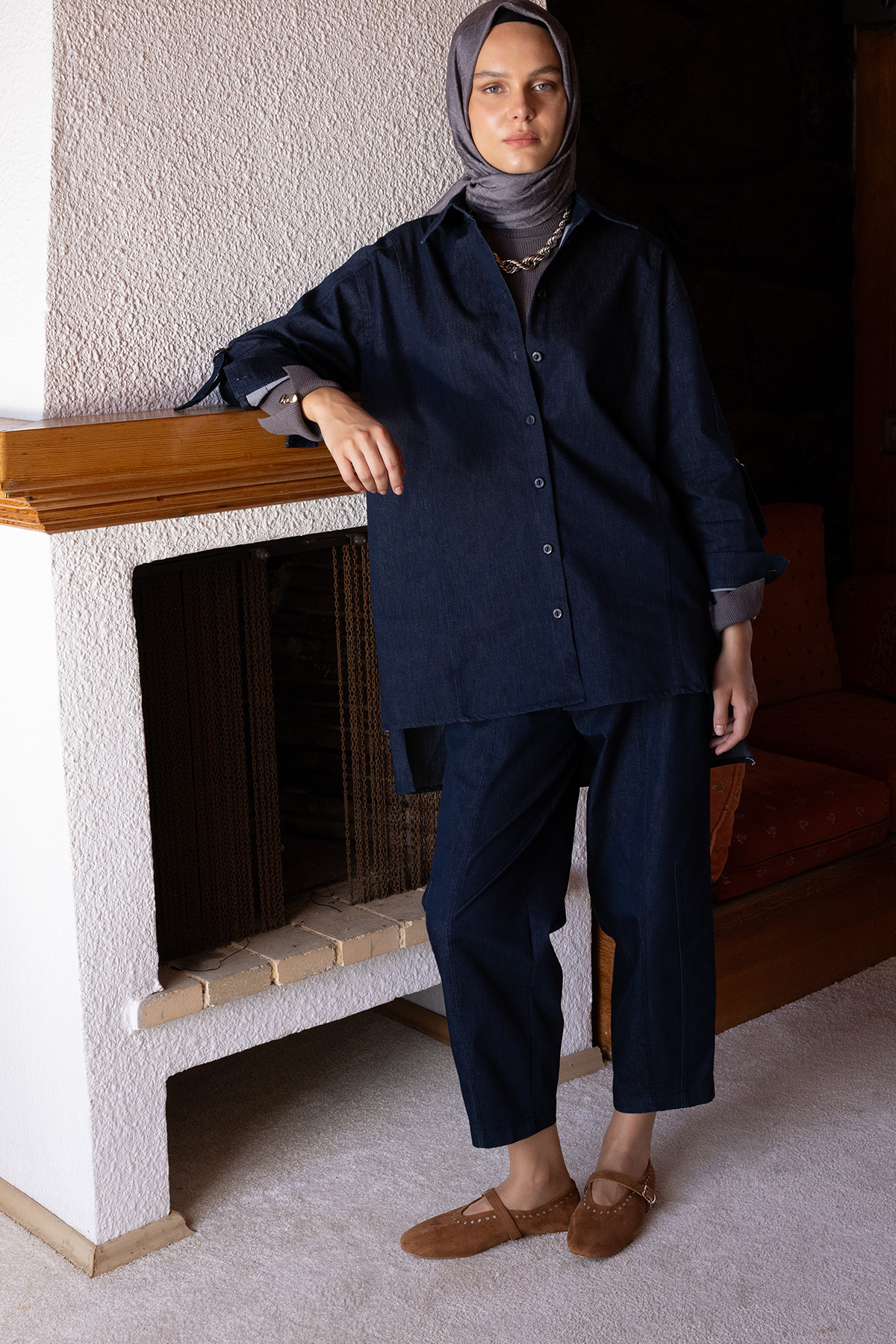 Barrel Fit Denim Pantolon