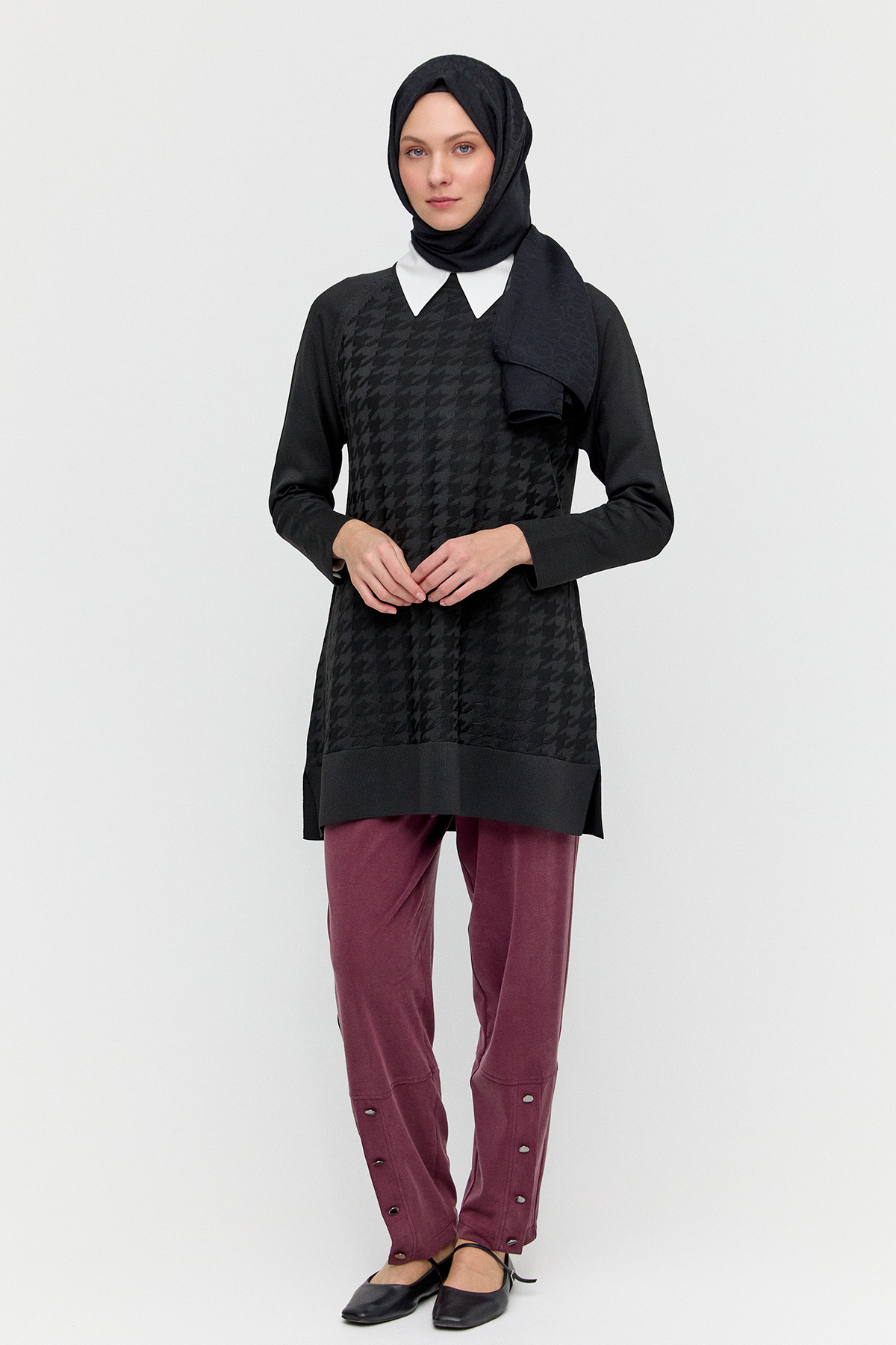 Süs Düğmeli Spor Pantolon