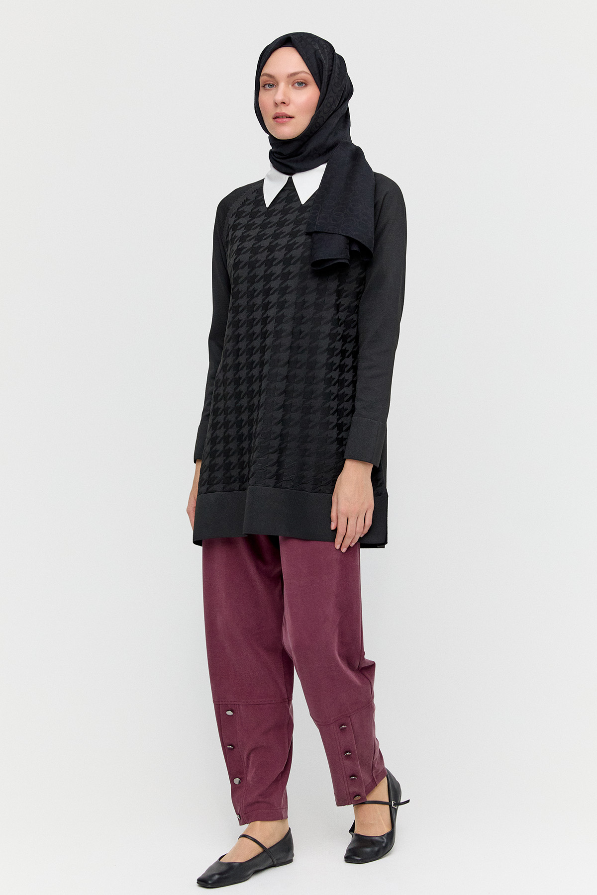 Süs Düğmeli Spor Pantolon