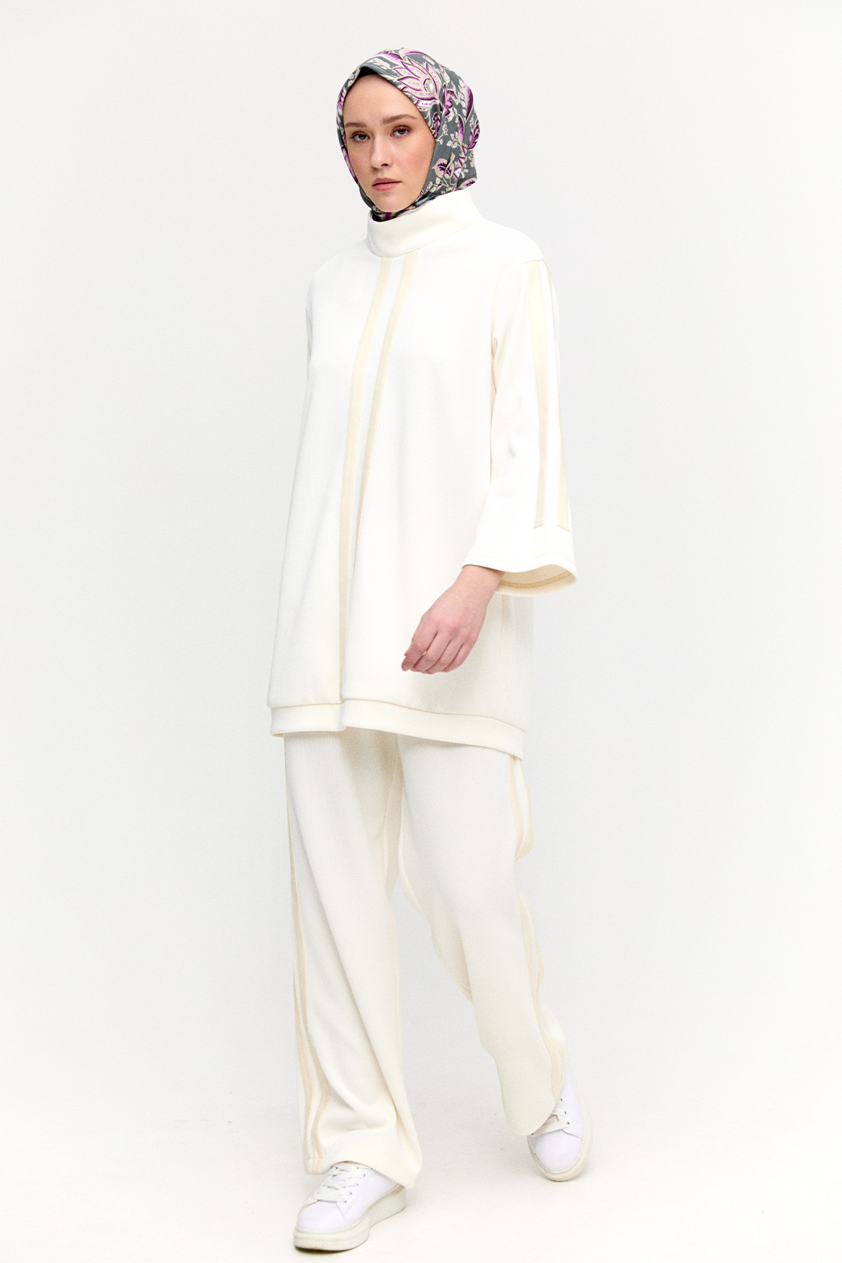 Şerit Detaylı Örme Pantolon, Tesettür Giyim