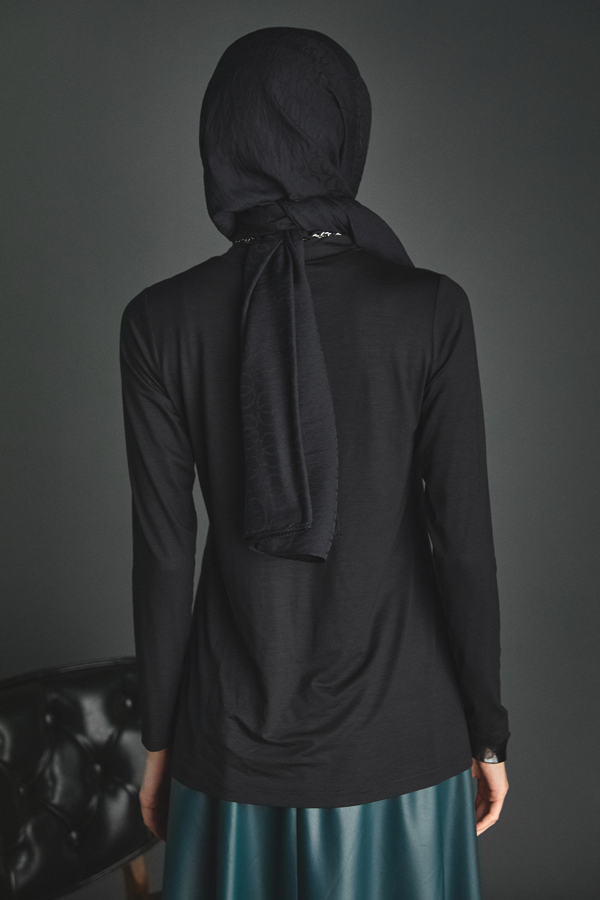 Şifon Detaylı Penye Bluz