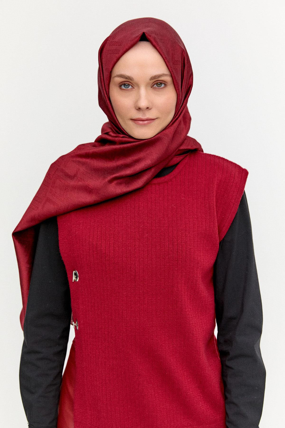 Geometrik Desenli Modal Yün Şal, Tesettür Giyim