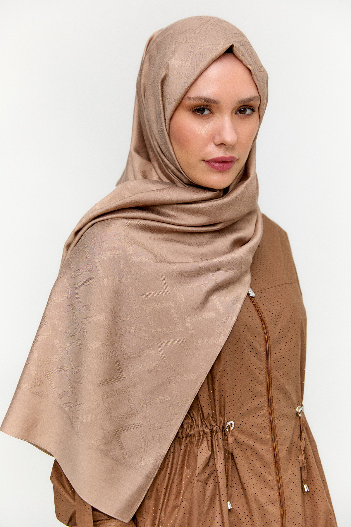 Geometrik Desenli Modal Yün Şal, Tesettür Giyim