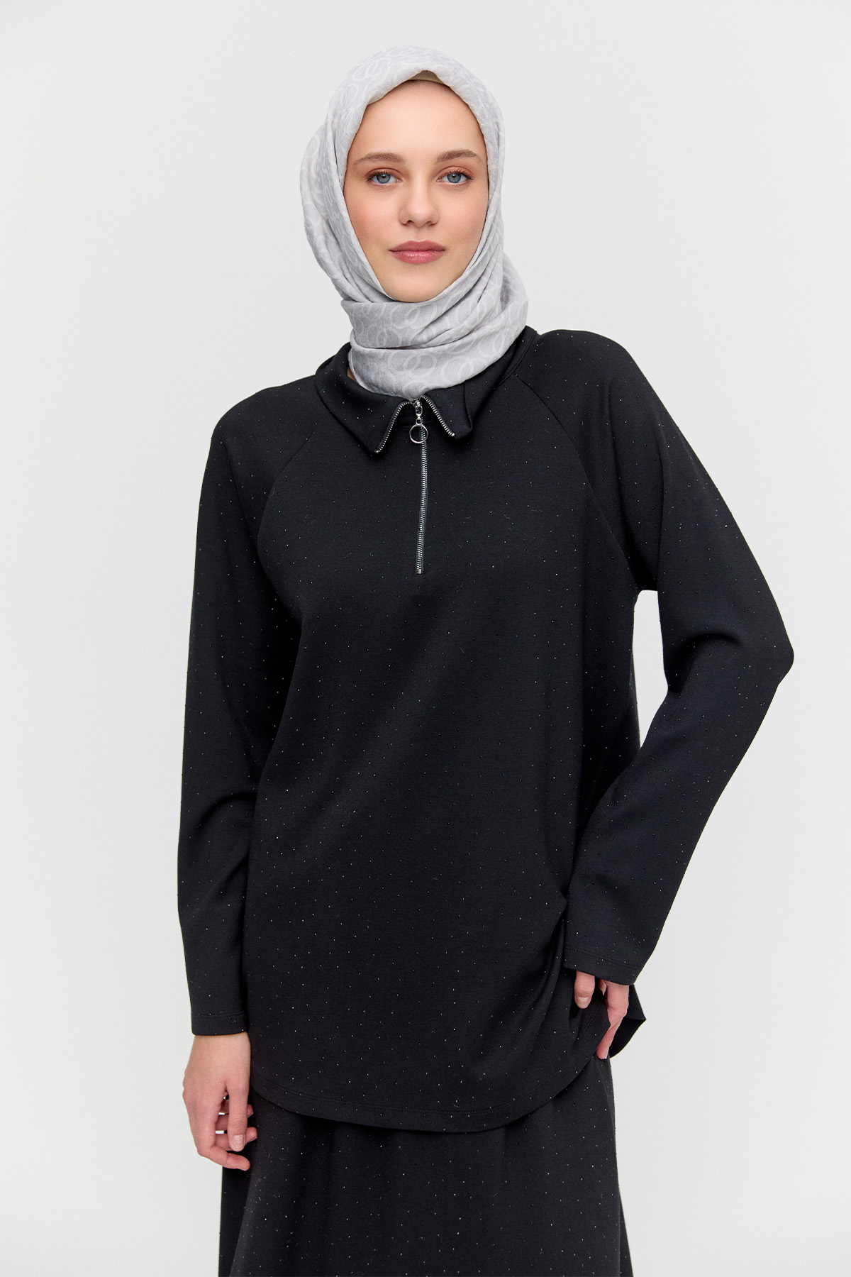 Taş Detaylı Reglan Kesim İkili Takım