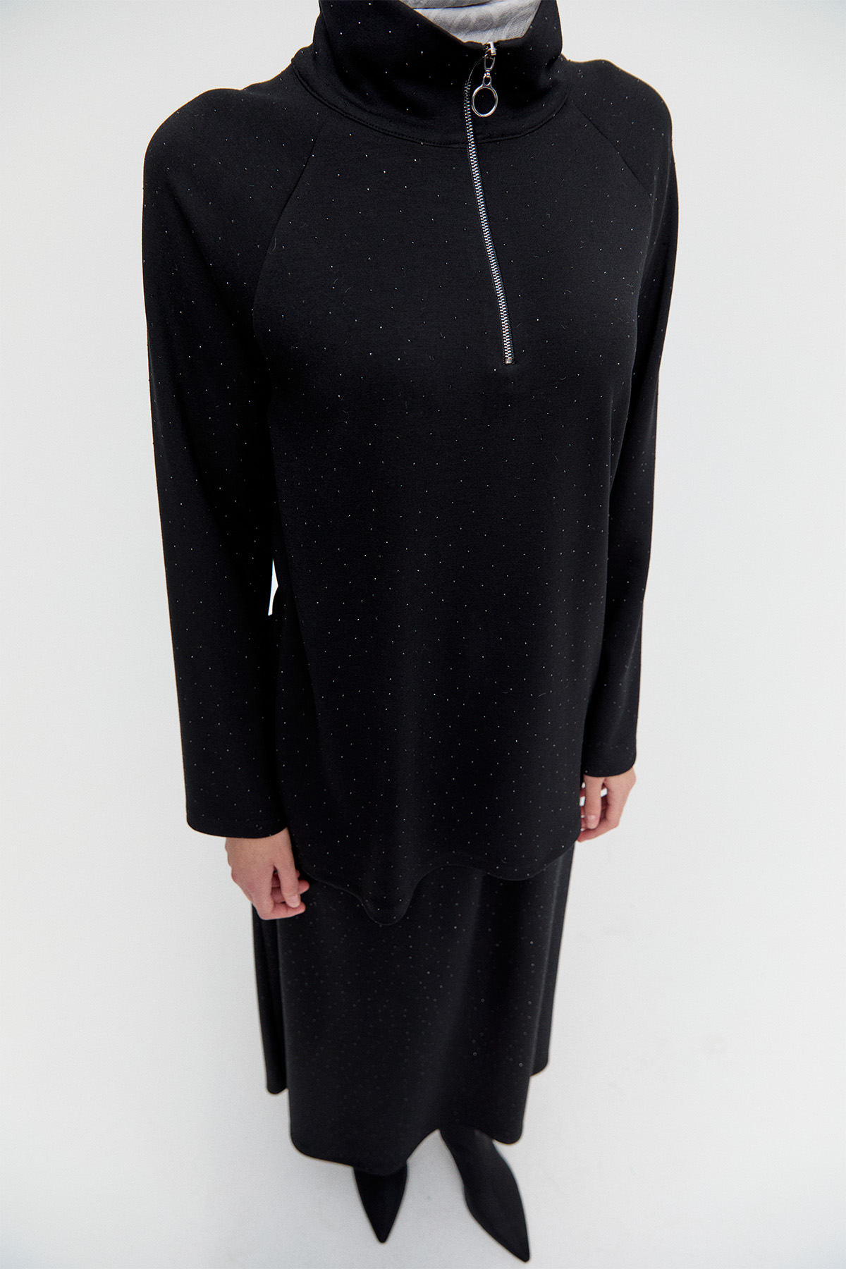 Taş Detaylı Reglan Kesim İkili Takım