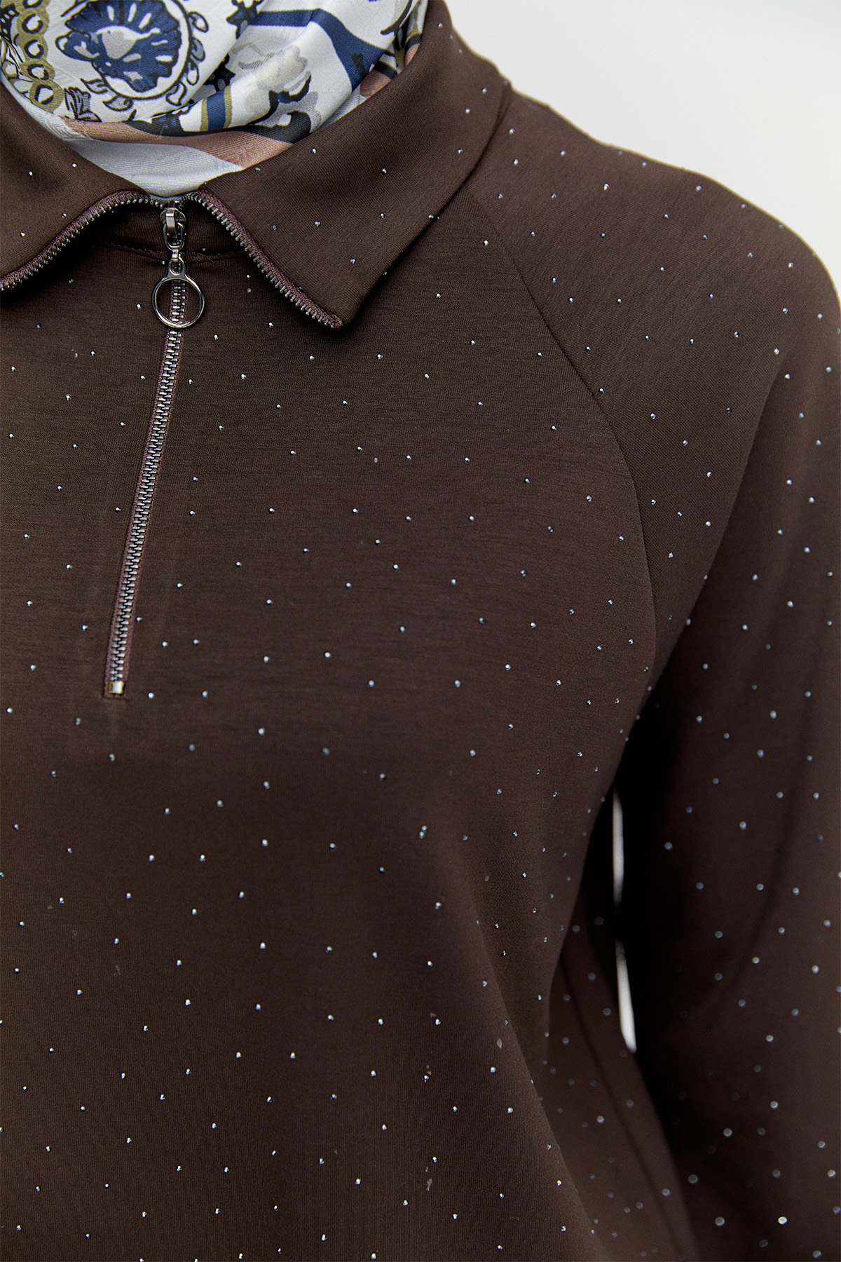 Taş Detaylı Reglan Kesim İkili Takım