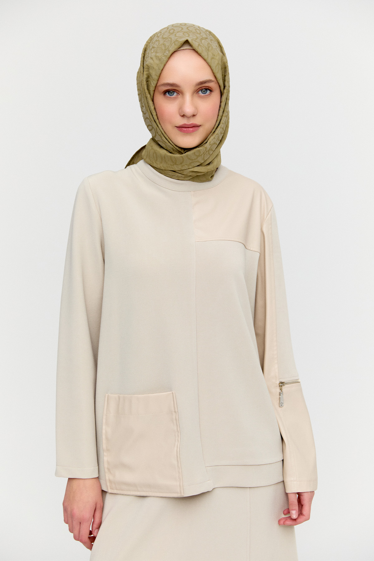 Suni Deri Detaylı İkili Takım