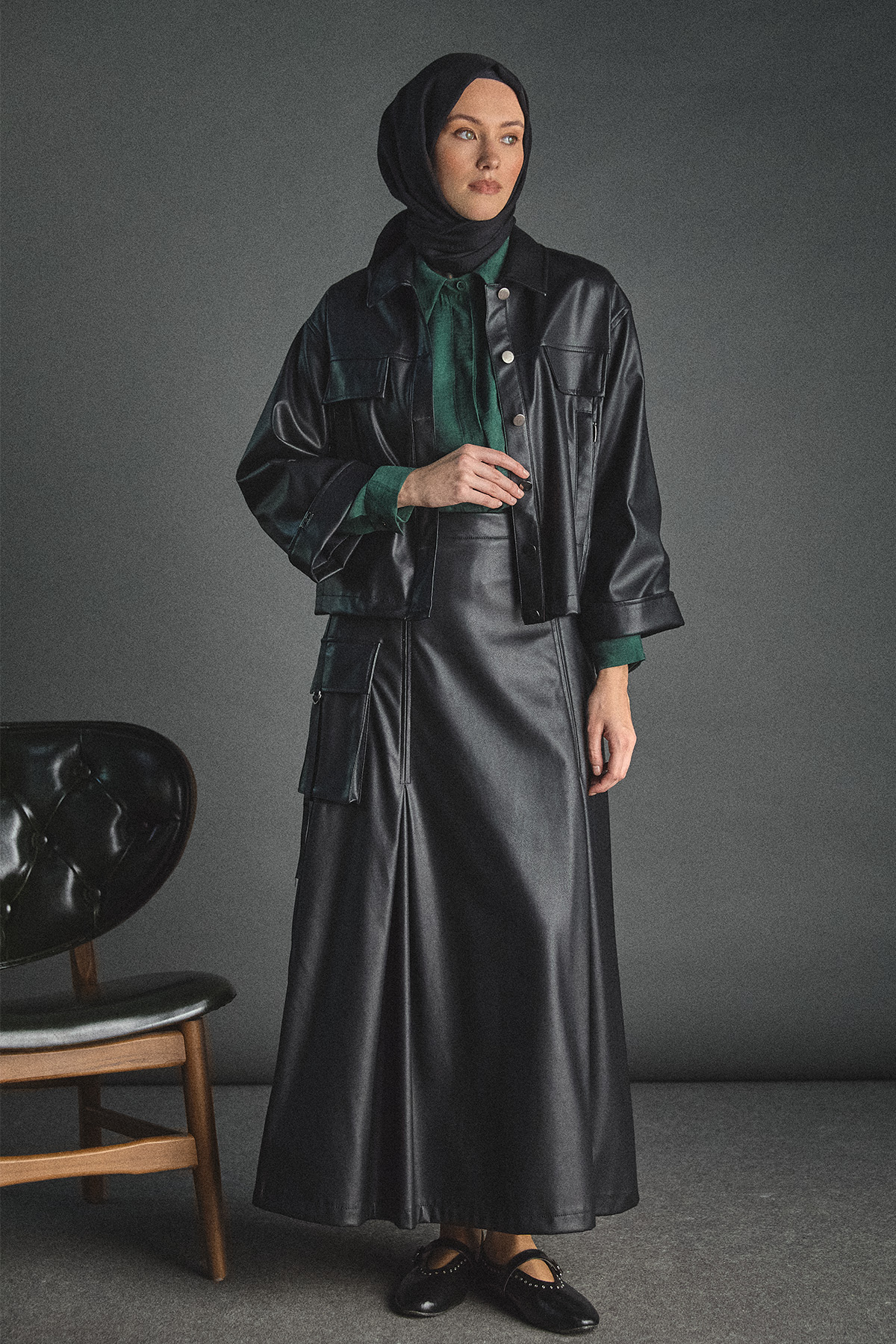 Cepli Suni Deri İkili Takım