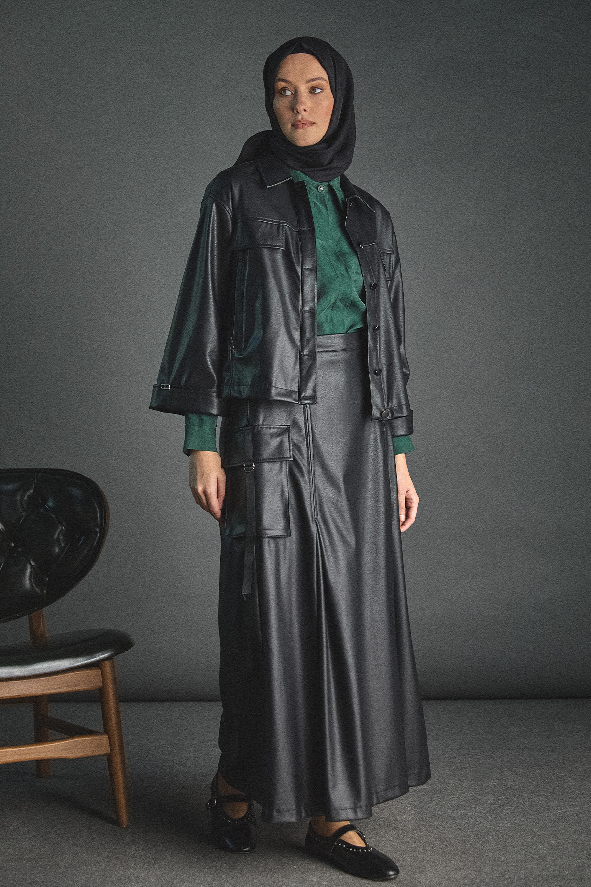 Cepli Suni Deri İkili Takım